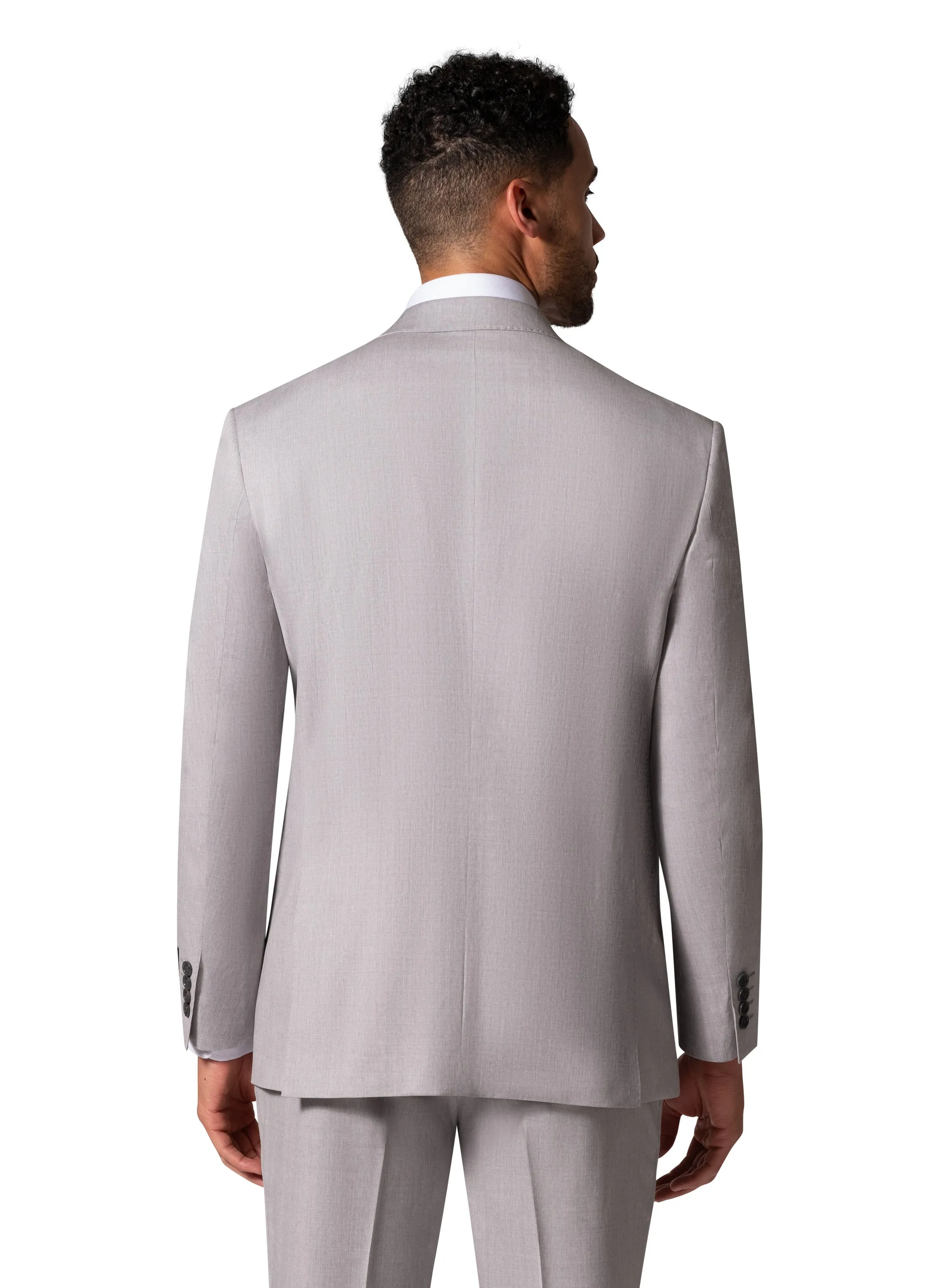Bergamo Elegant - Reda | Modern Fit 2-Piece Solid Suit - Light Grey best man attire