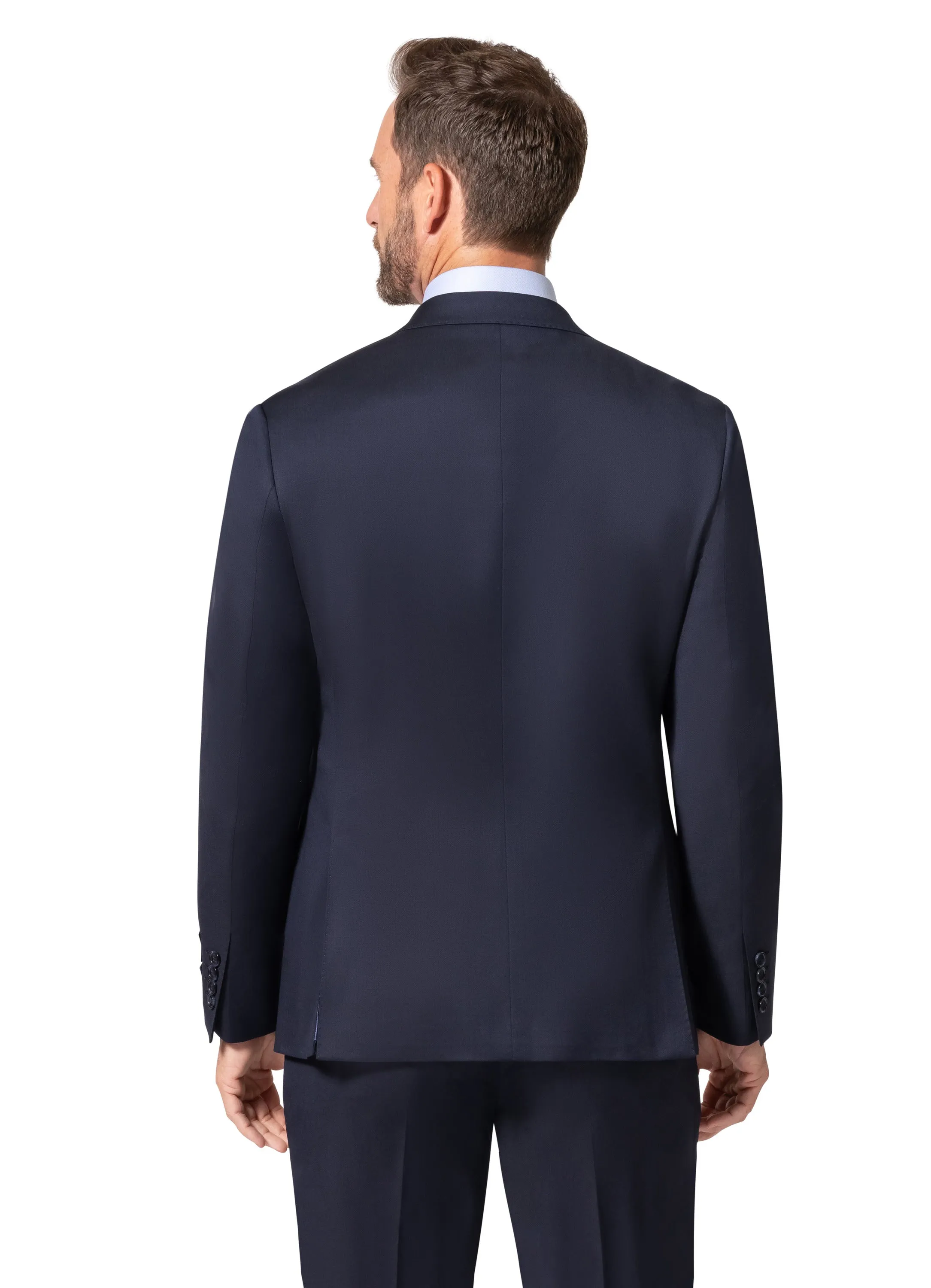 Bergamo Elegant - Reda | Modern Fit 2-Piece Solid Suit - Navy refined fit