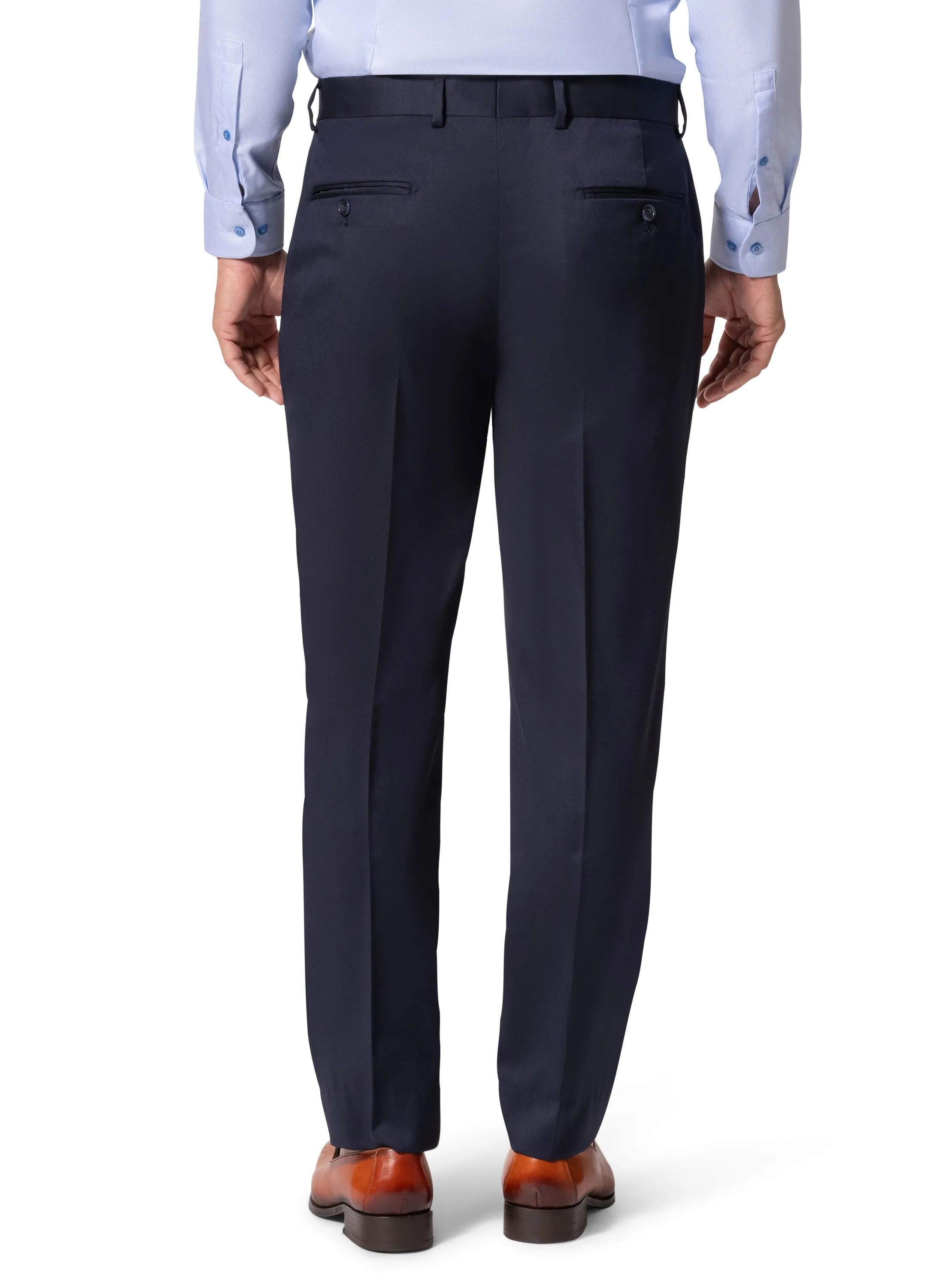 Bergamo Elegant - Reda | Modern Fit 2-Piece Solid Suit - Navy upscale look