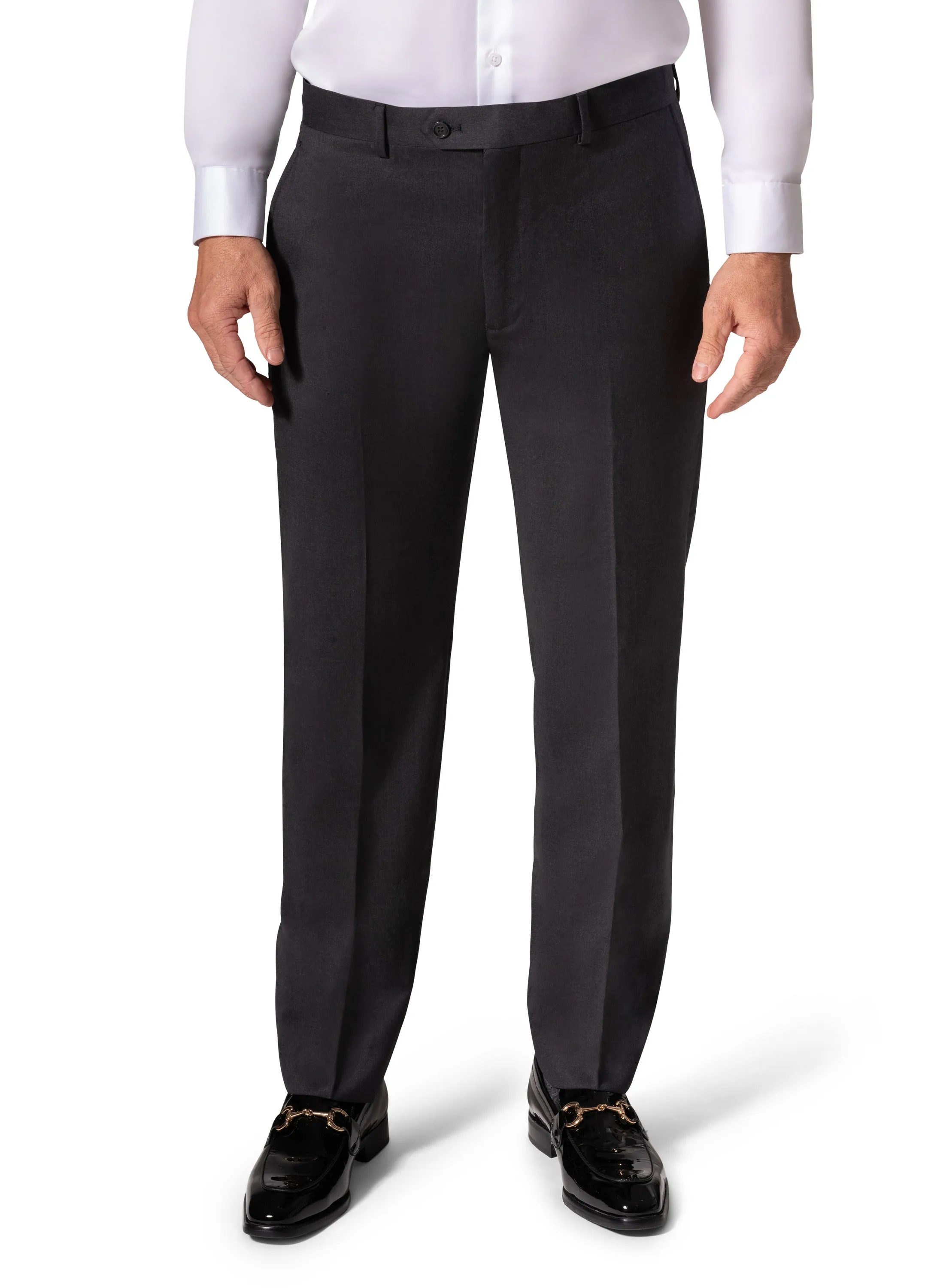 Bergamo Elegant - Reda | Slim Fit 2-Piece Solid Suit - Charcoal sharp style