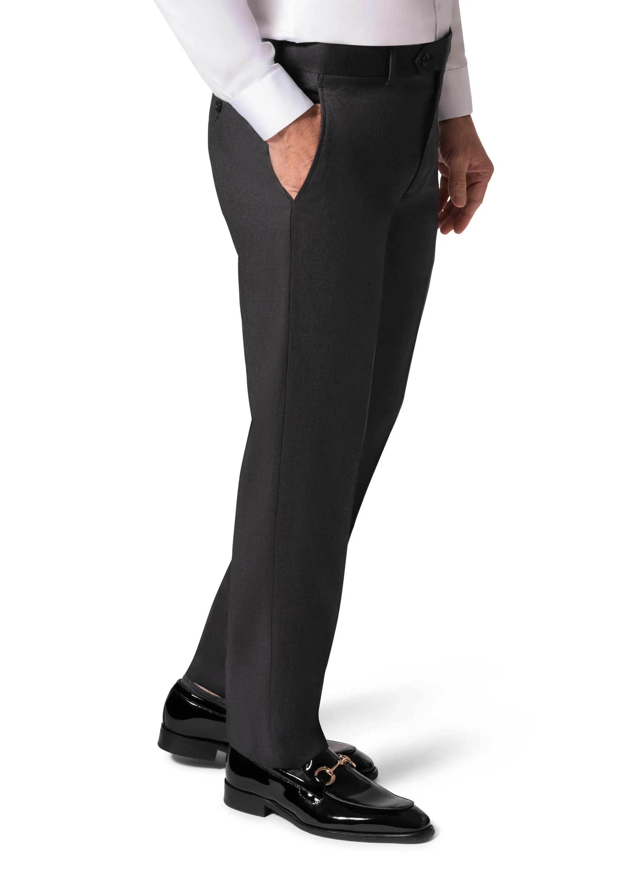 Bergamo Elegant - Reda | Slim Fit 2-Piece Solid Suit - Charcoal classic menswear