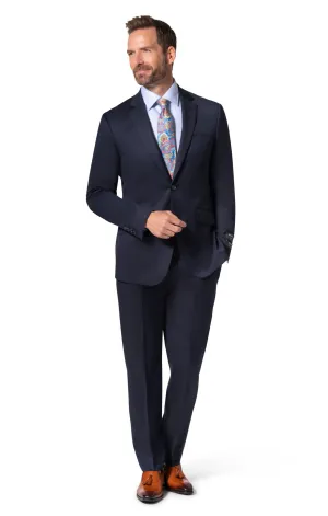 Bergamo Elegant - Reda | Slim Fit 2-Piece Solid Suit - Navy traditional style