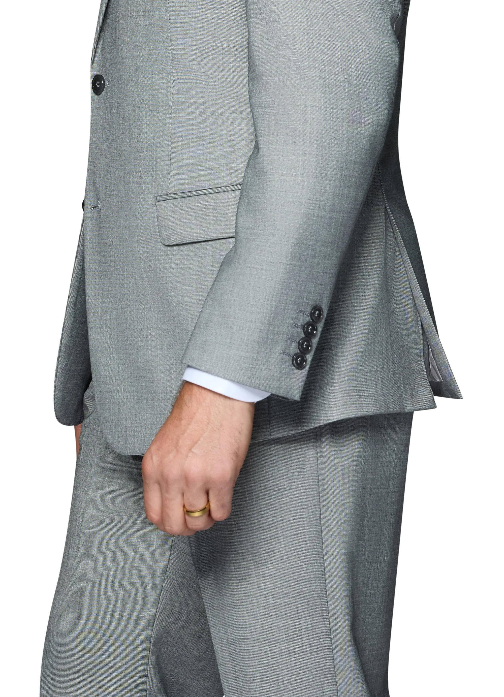 Bergamo Elegant Sharkskin Vested Slim Fit Grey Suit fashion event