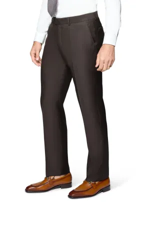 Bergamo Elegant Slim Fit Pants - Brown comfort stretch