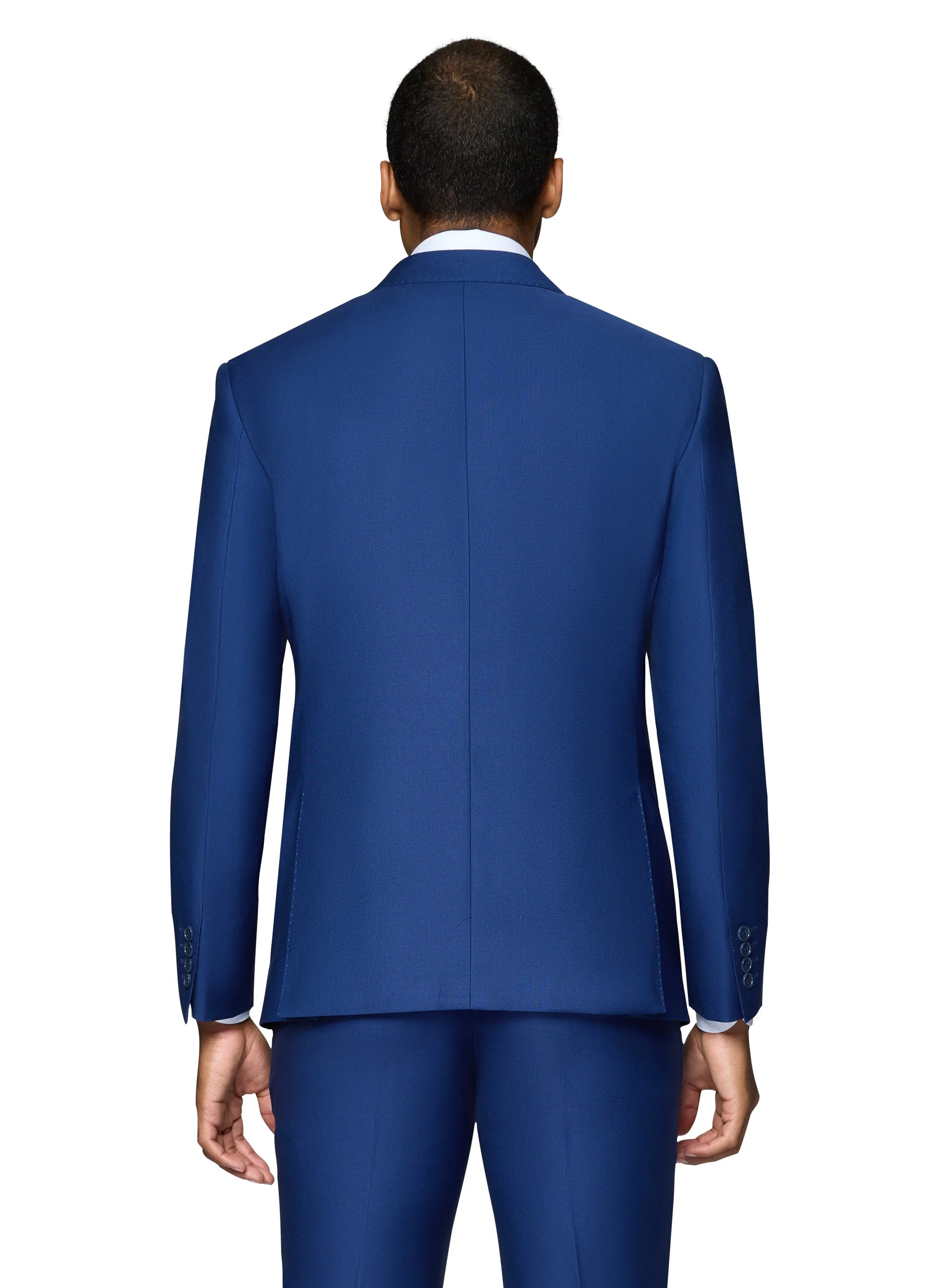 Bergamo Elegant - Slim Peak Suit  - New Blue business event attire