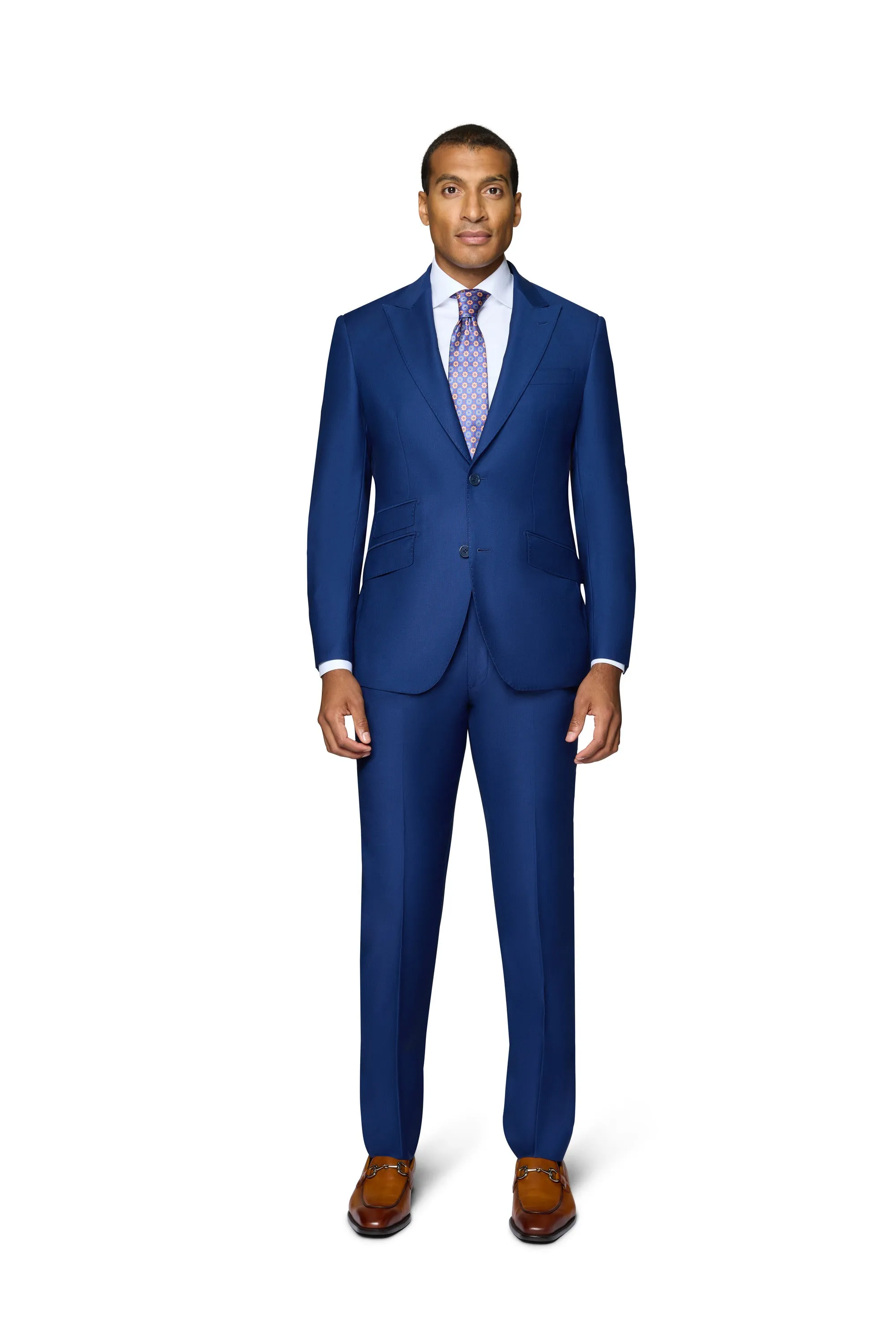 Bergamo Elegant - Slim Peak Suit  - New Blue classic party look