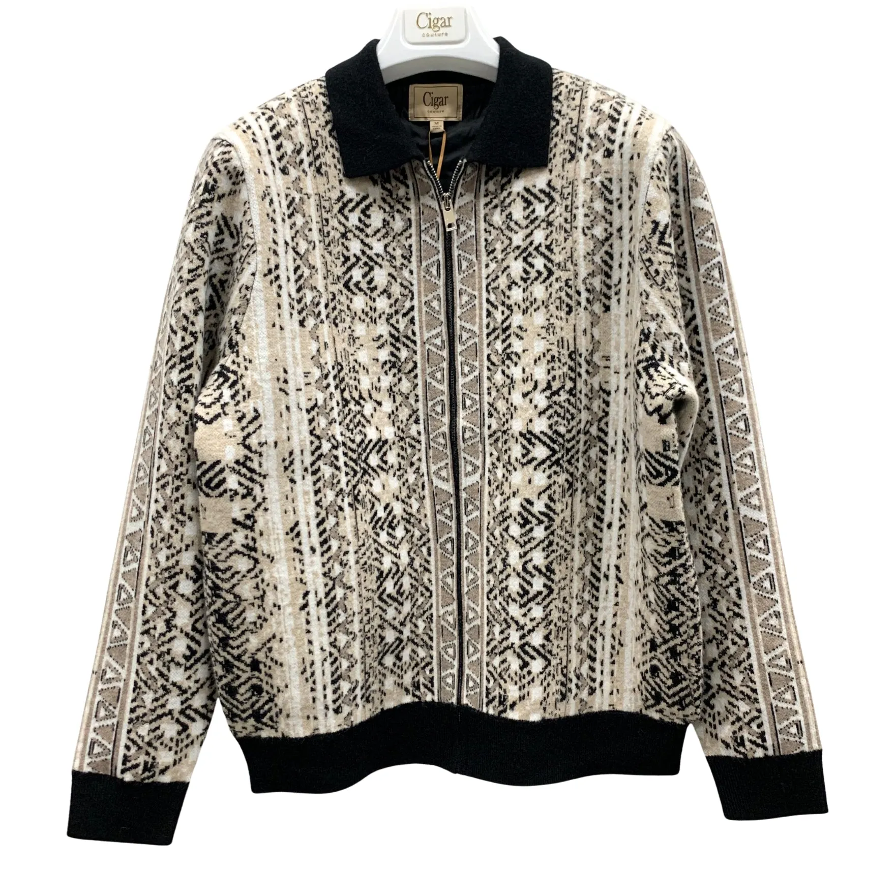 Bergamo Elegant SWJ-1476 Sweater Jacket - Brown vintage vibe