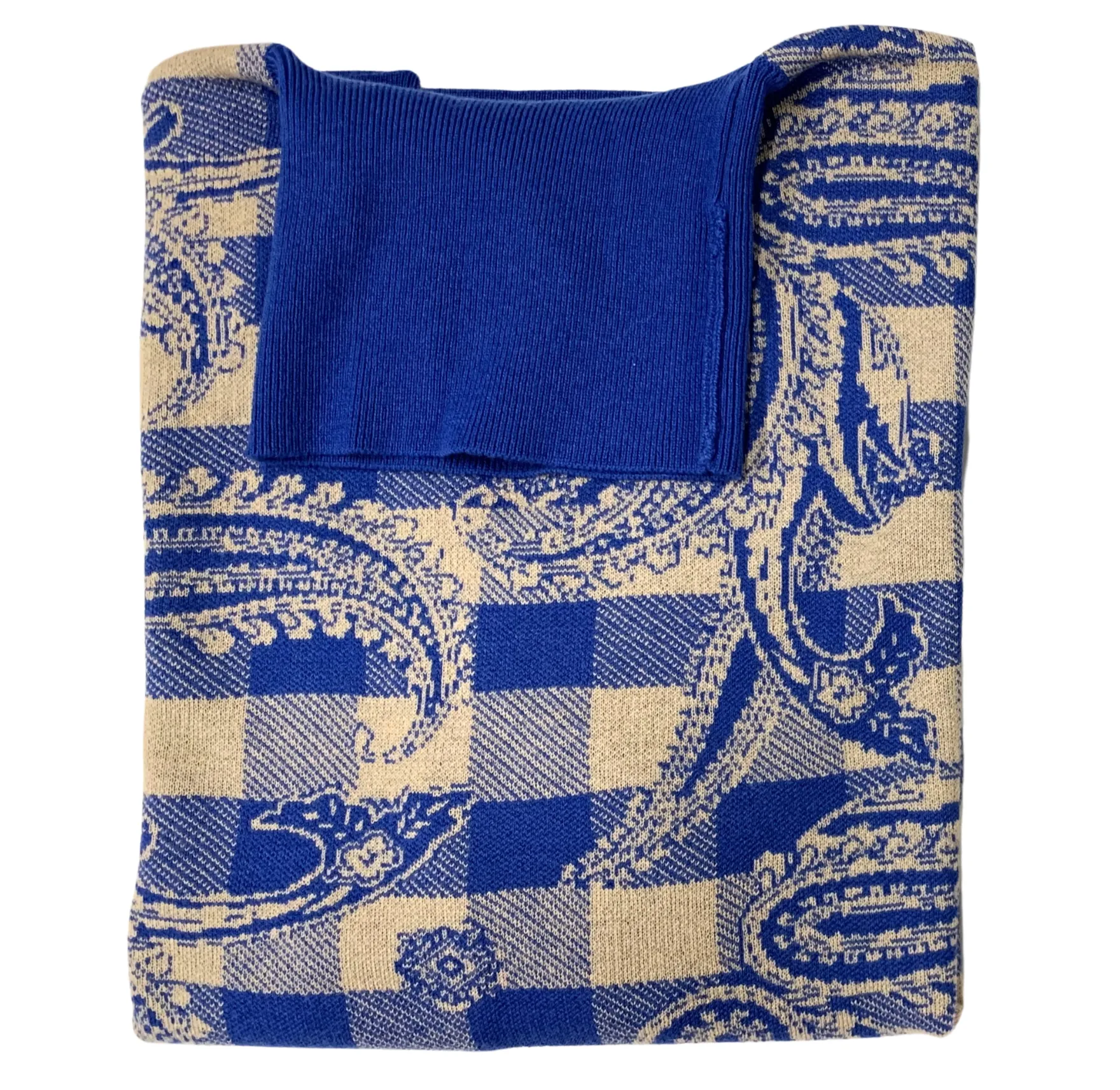 Bergamo Elegant T-342 Turtle Neck Sweater - Indigo stretchy fabric
