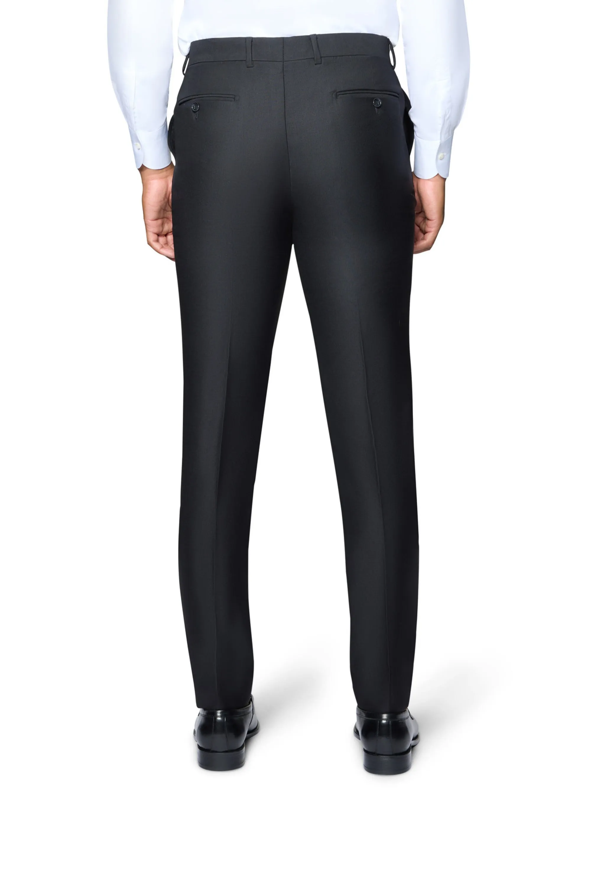 Bergamo Elegant Wool Slacks - Black comfortable style