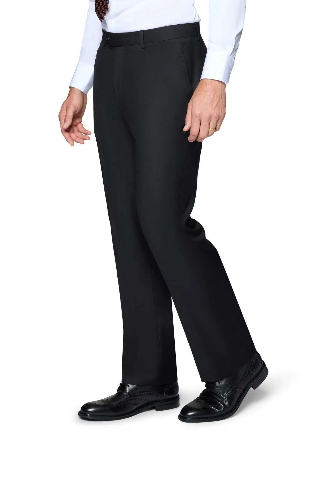 Bergamo Elegant Wool Suit - Black official attire