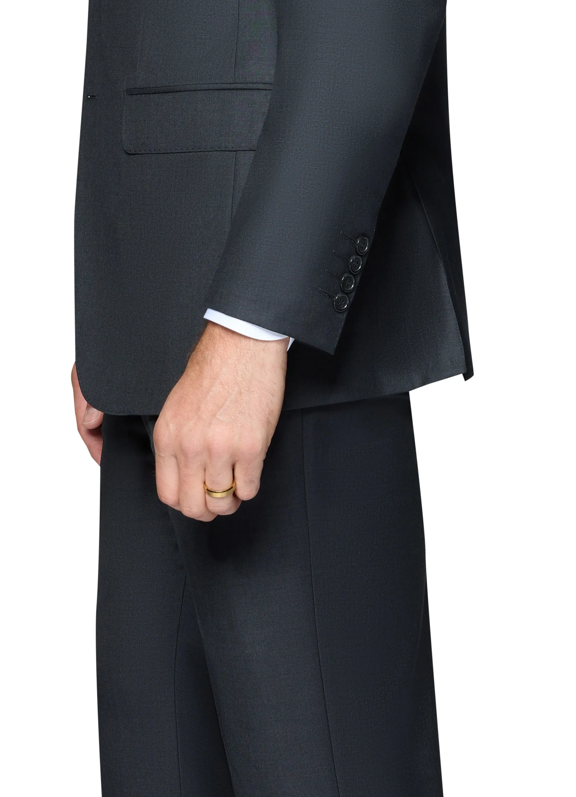 Bergamo Elegant Wool Suit - Charcoal style statement