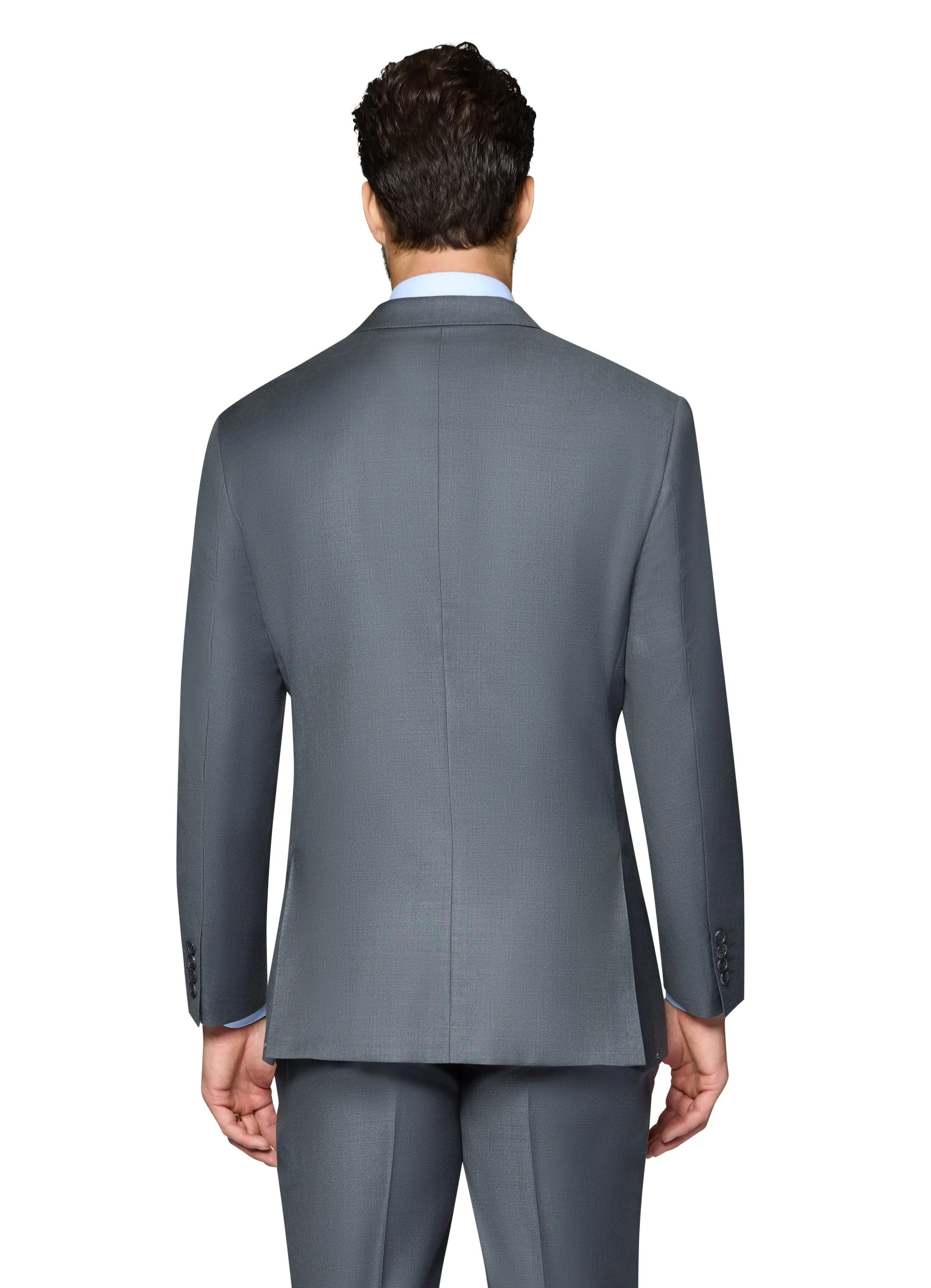 Bergamo Elegant Wool Suit - Medium Grey bespoke clothing