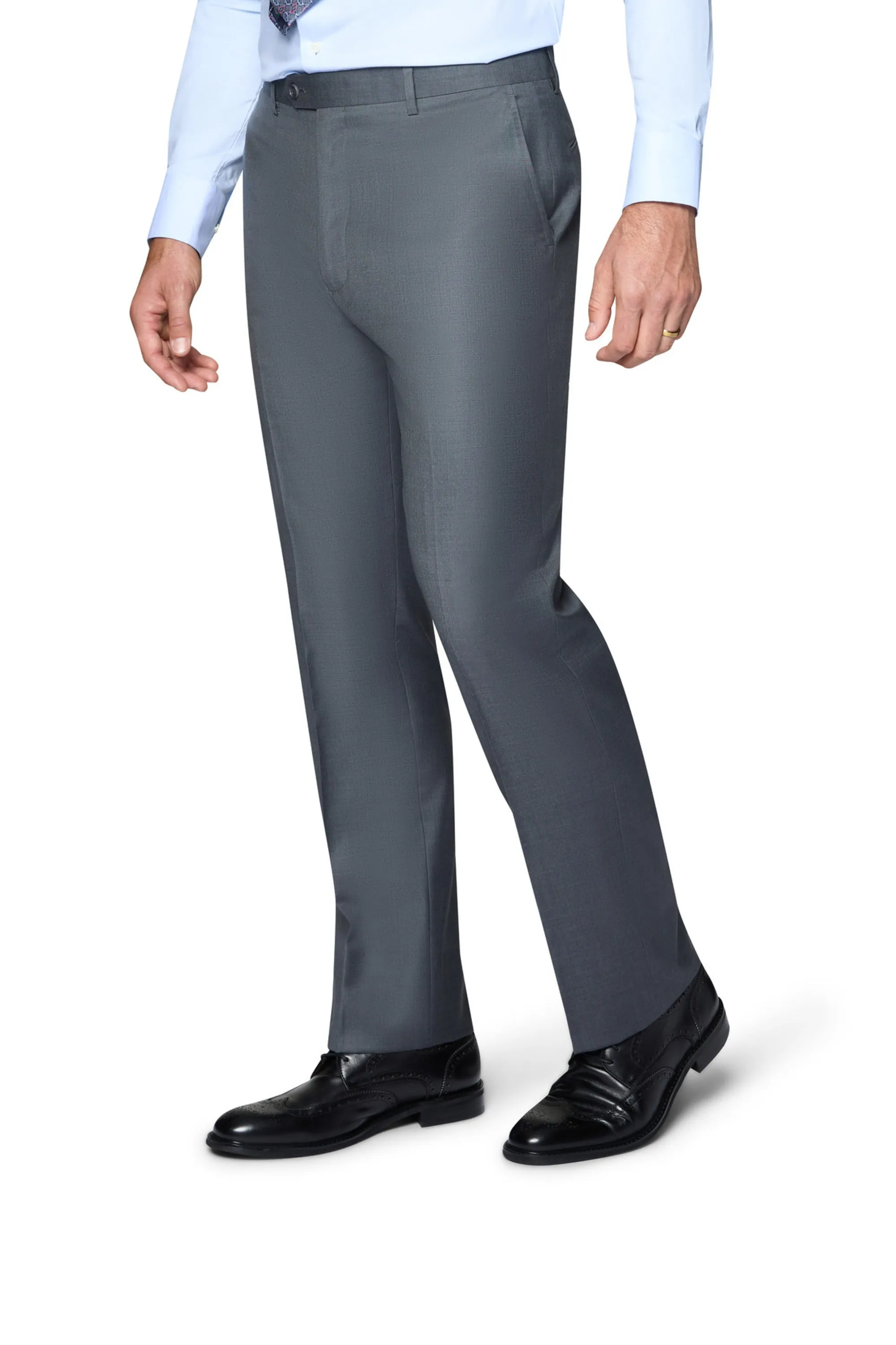 Bergamo Elegant Wool Suit - Medium Grey tailored ensemble
