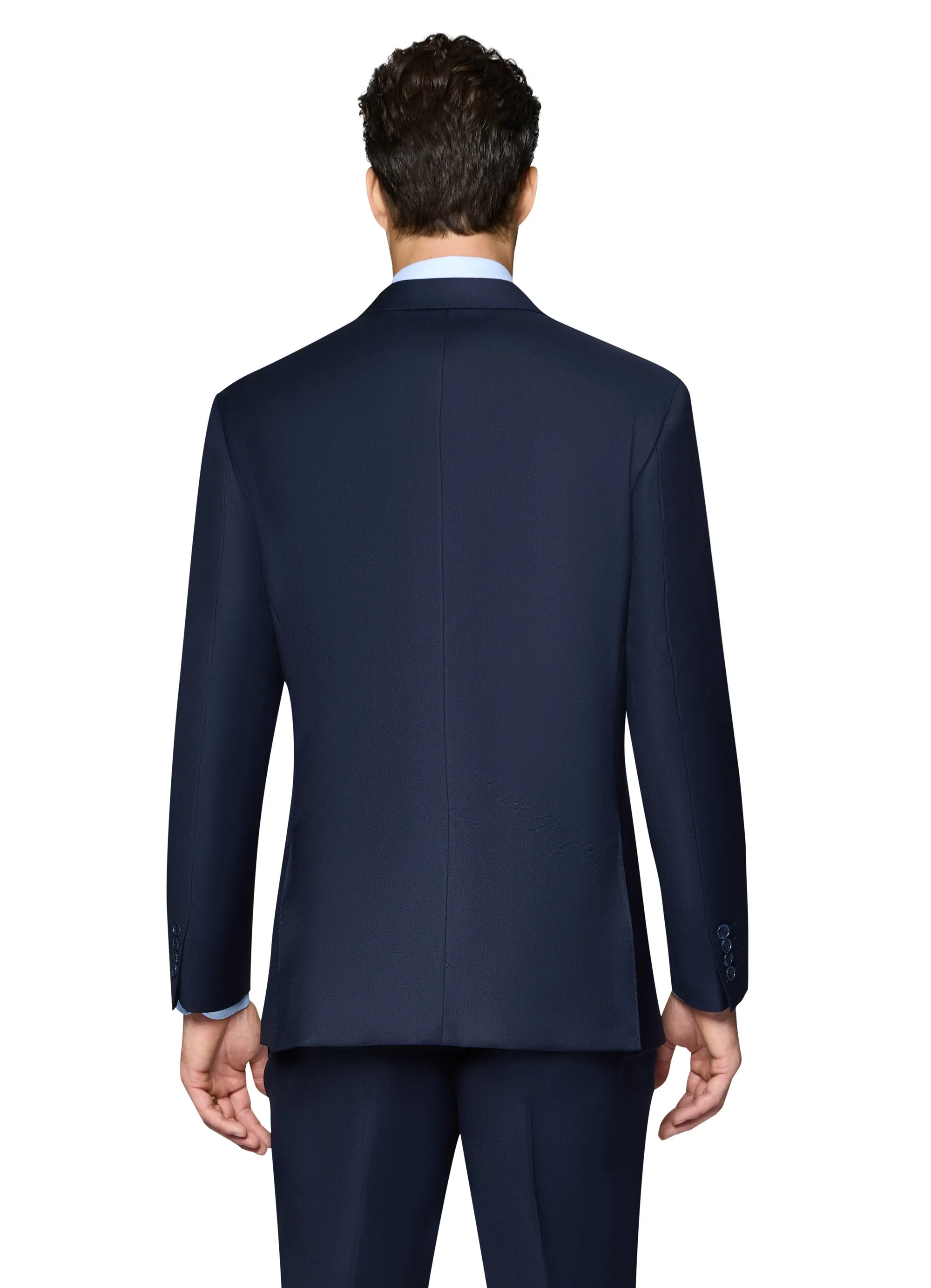 Bergamo Elegant Wool Suit - Navy stylish menswear look