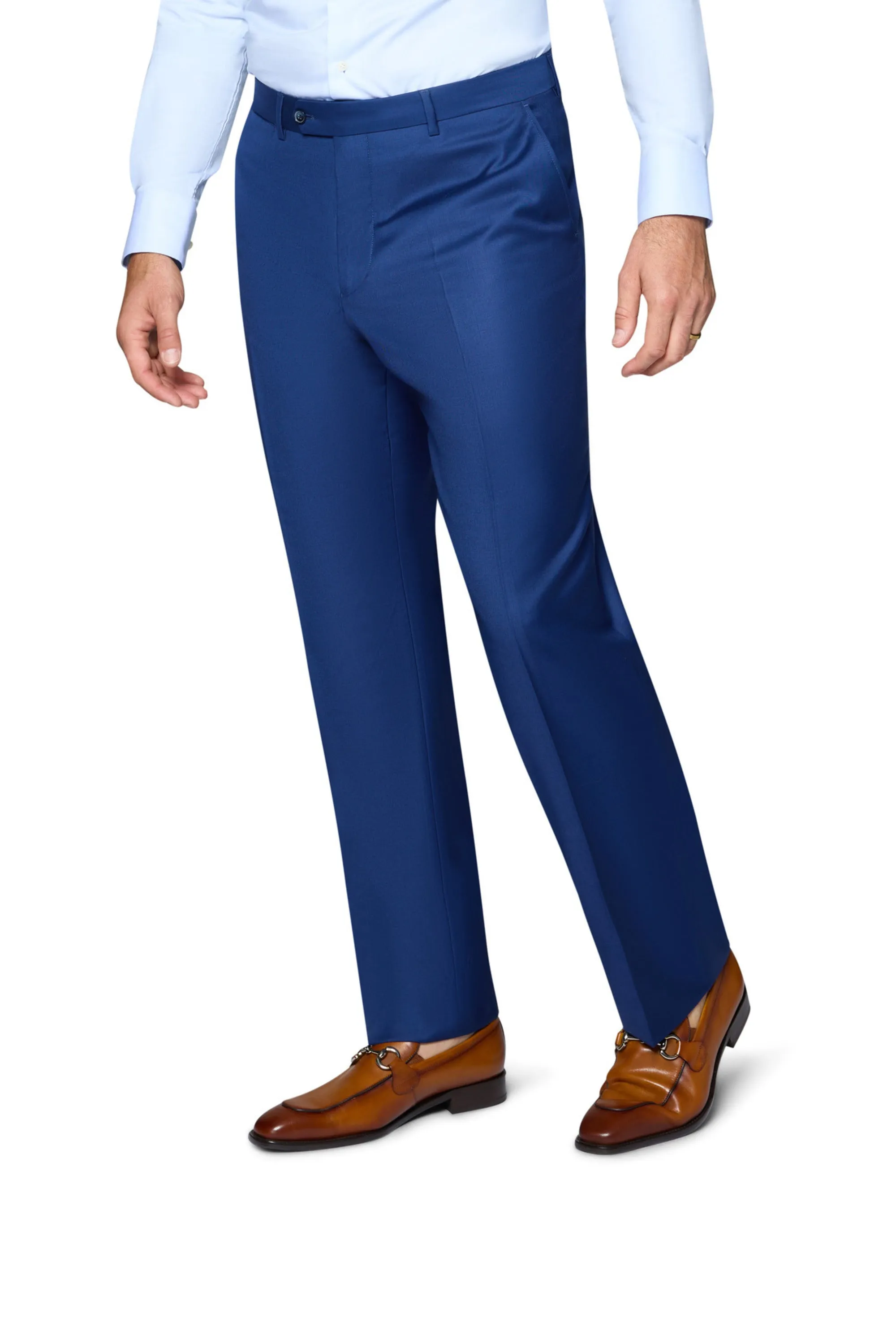 Bergamo Elegant Wool Suit - New Blue traditional wear