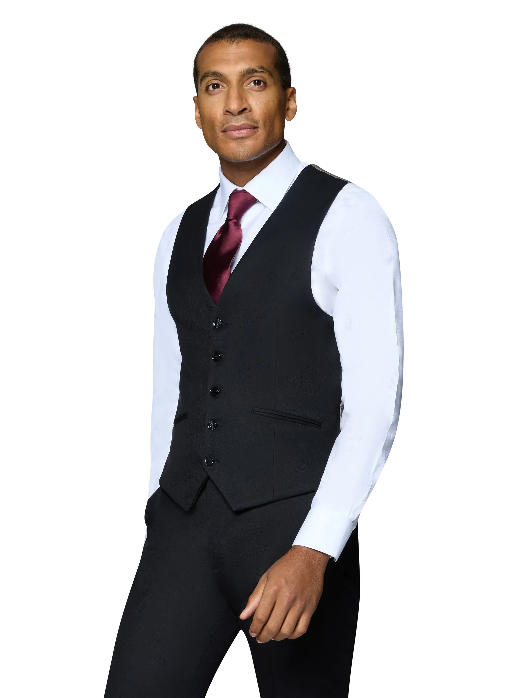 Bergamo Elegant Wool Vest - Black Quality Life