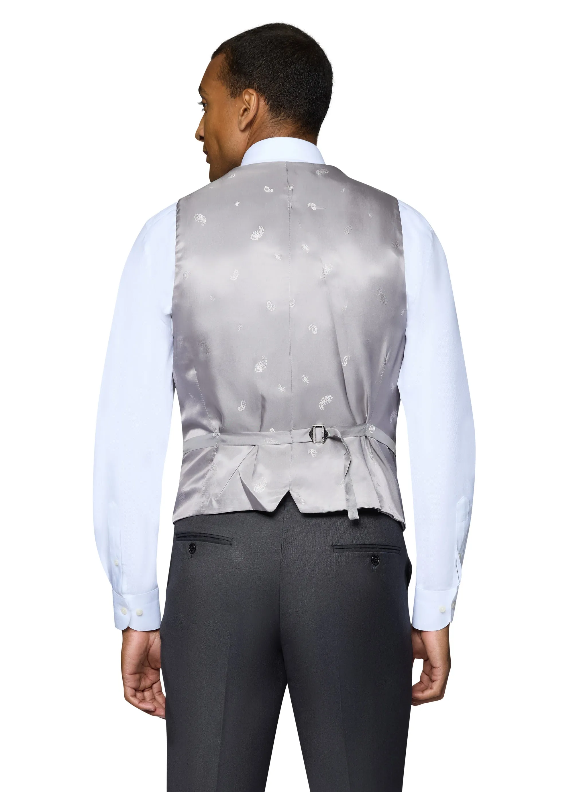 Bergamo Elegant Wool Vest - Charcoal Elegant Design