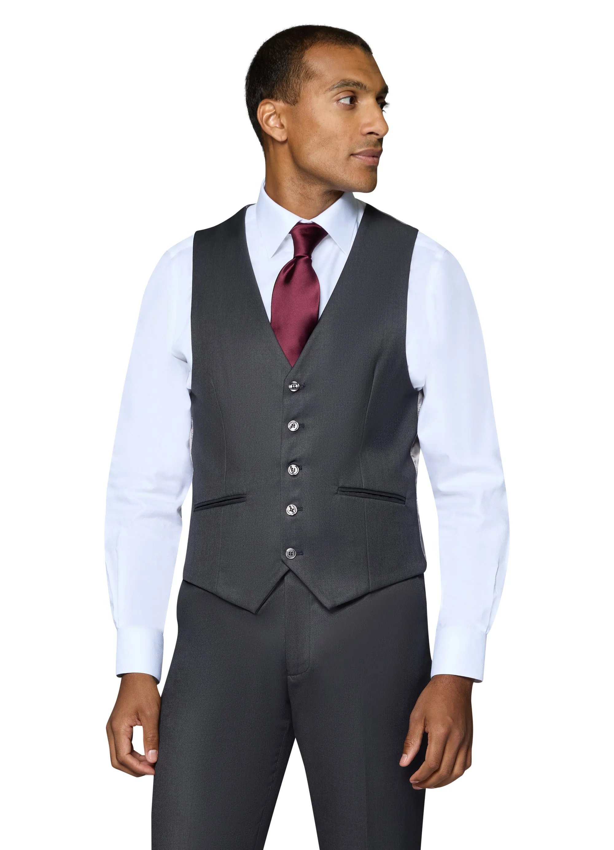 Bergamo Elegant Wool Vest - Charcoal Casual Match