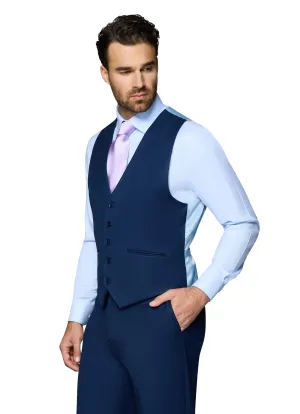 Bergamo Elegant Wool Vest - New Blue Exquisite Cut