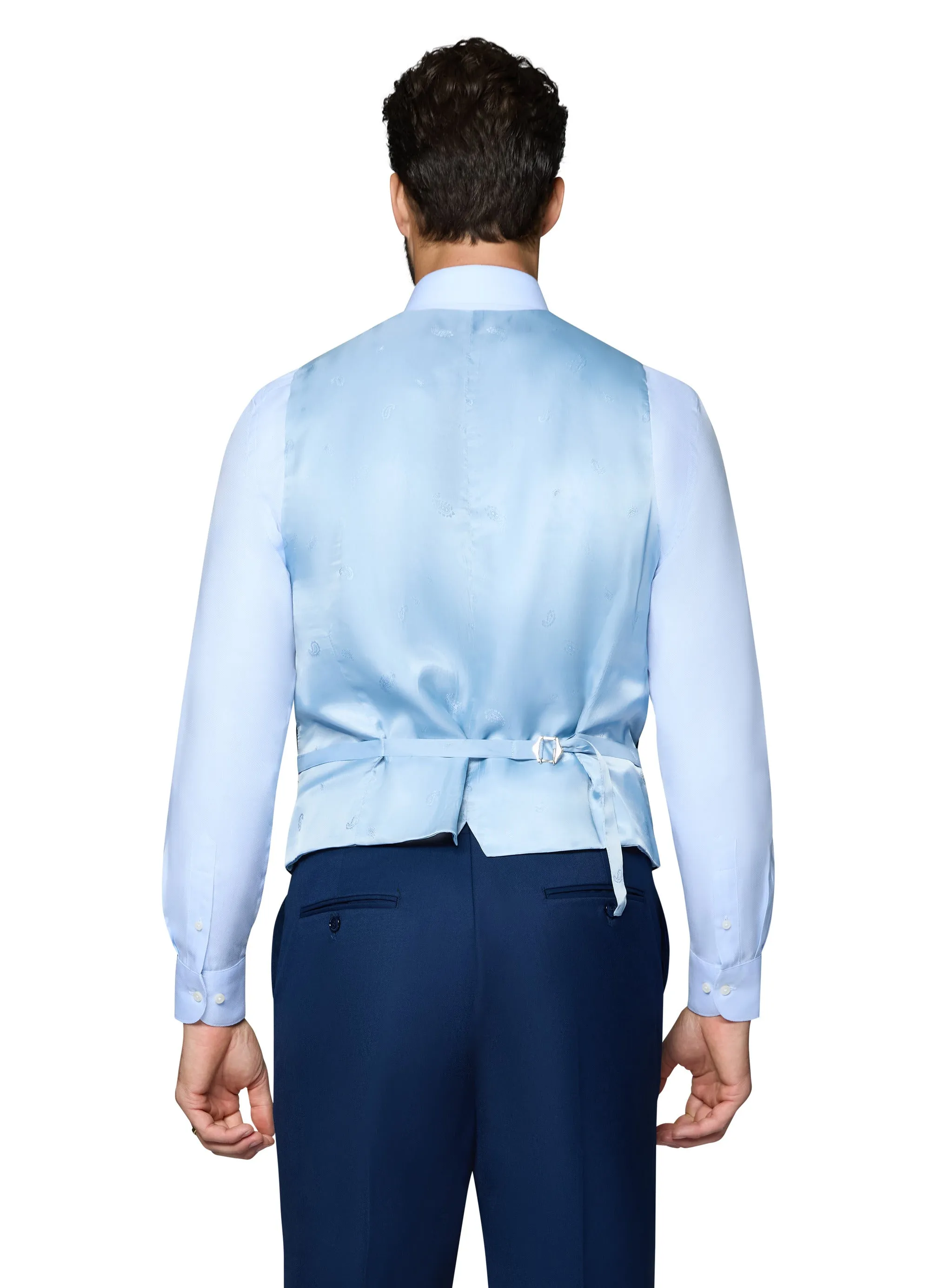 Bergamo Elegant Wool Vest - New Blue Light Weight