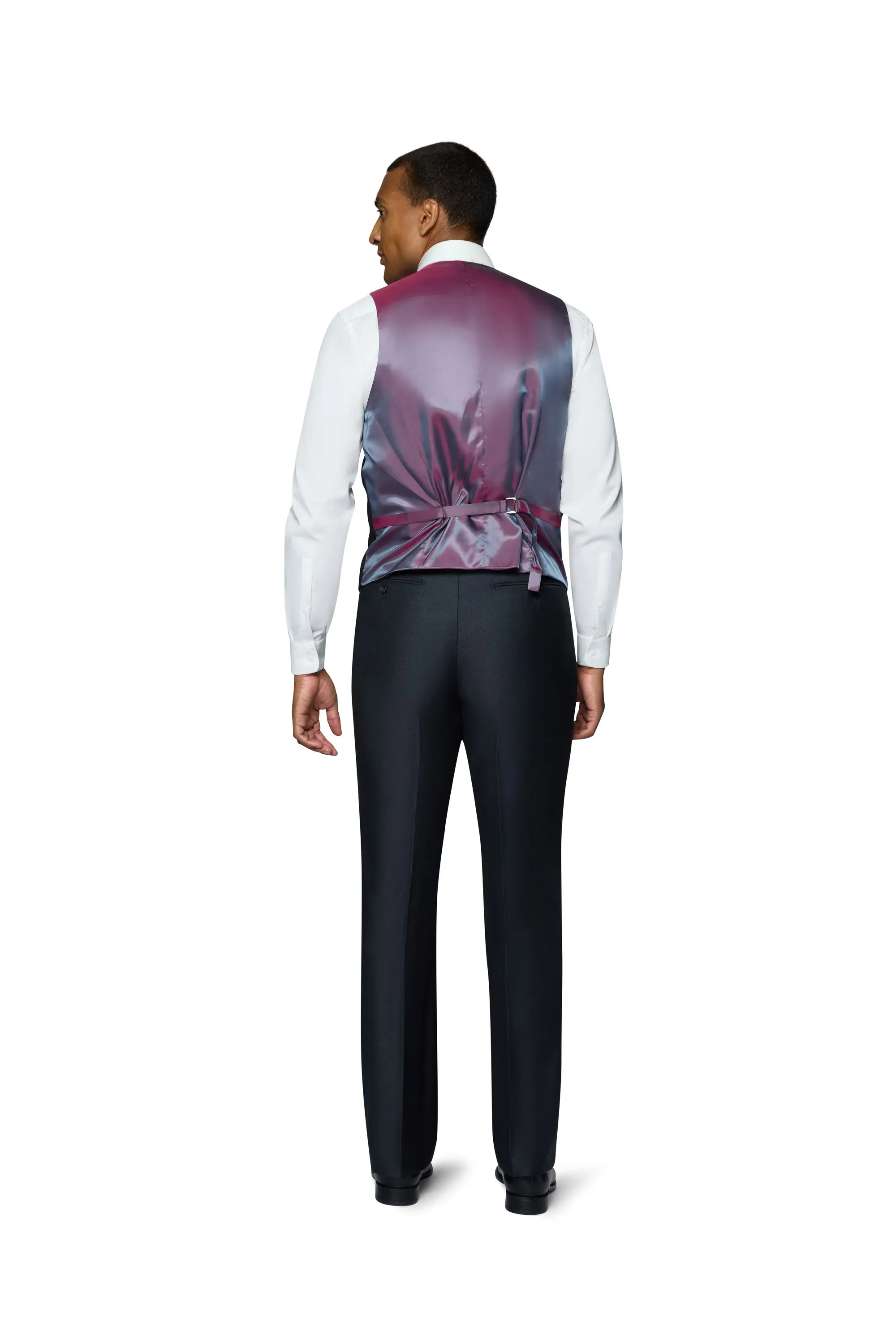 Bergamo Essex Elegant - Faille Wool Solid Suit - Charcoal iconic outfit