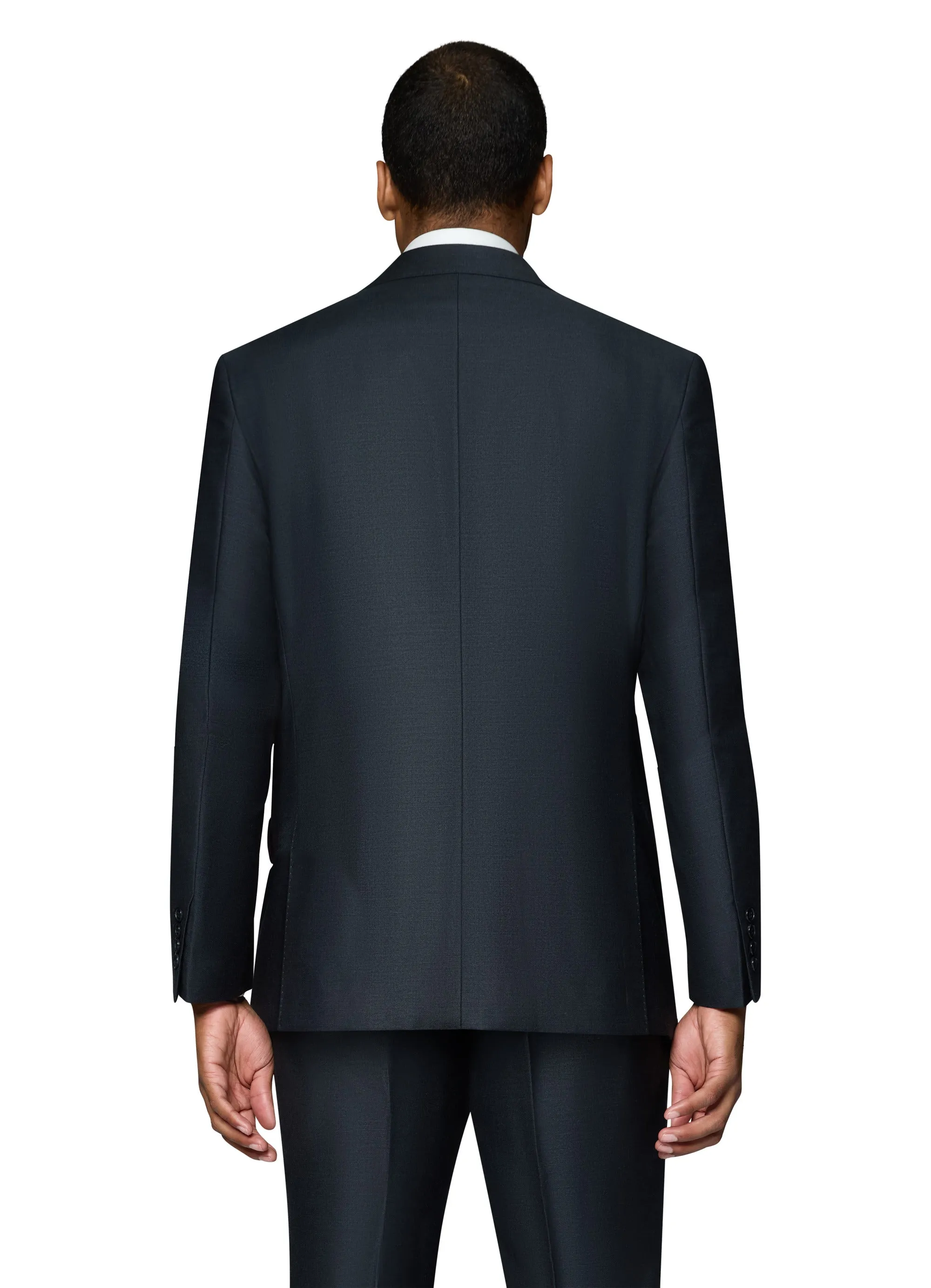 Bergamo Essex Elegant - Faille Wool Solid Suit - Charcoal cultural attire