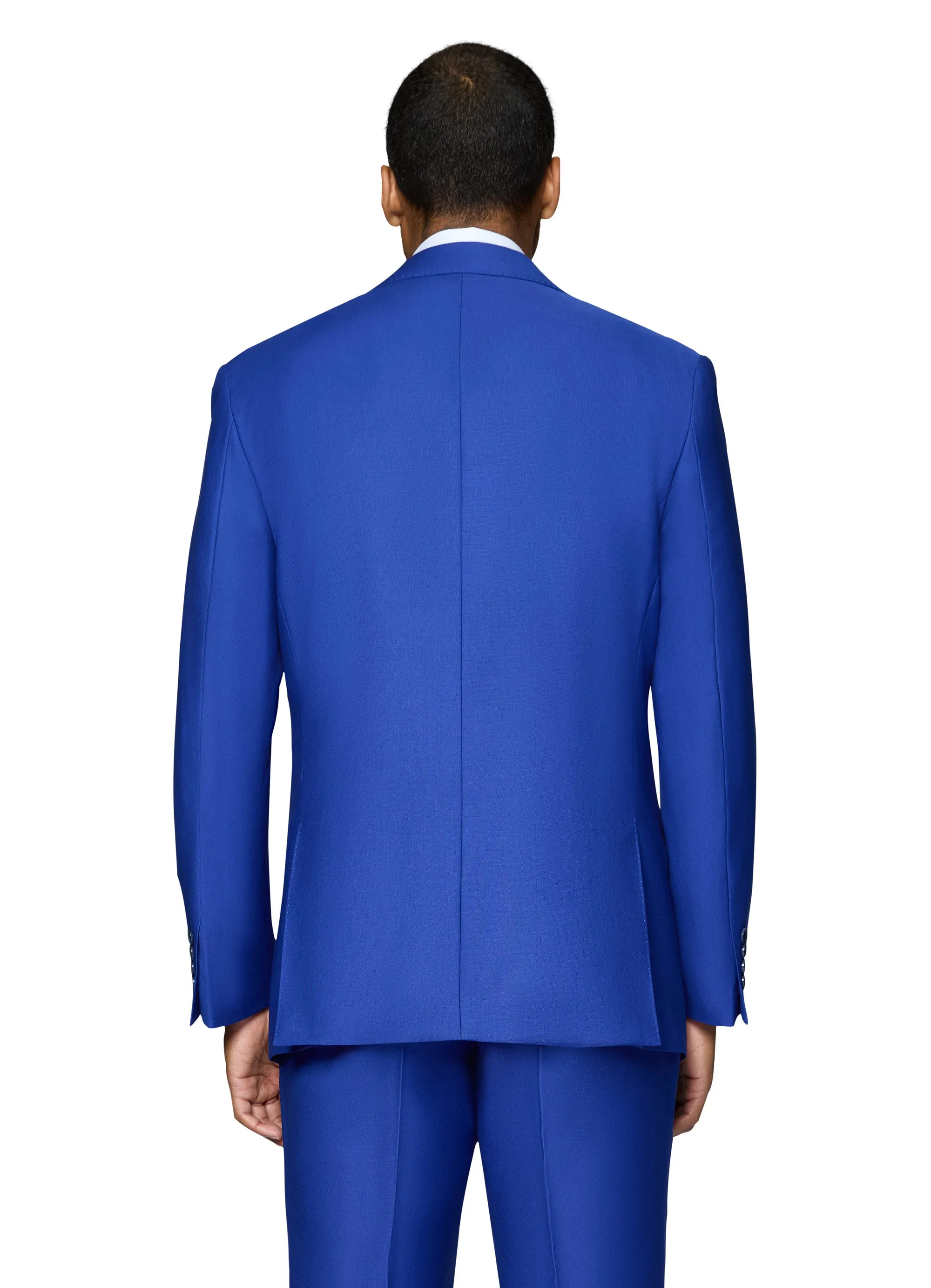 Bergamo Essex Elegant - Faille Wool Solid Suit - French Blue business event attire