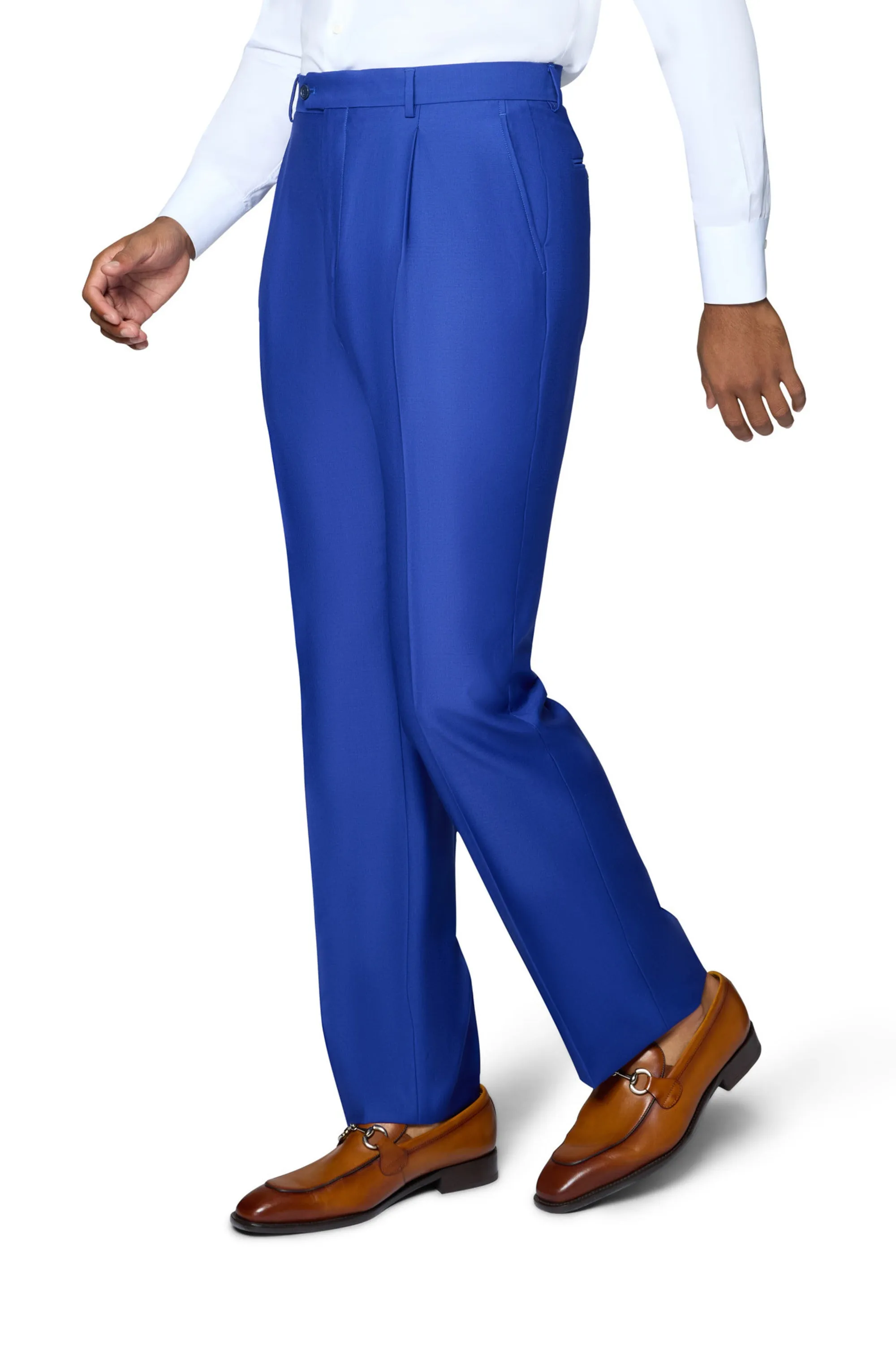 Bergamo Essex Elegant - Faille Wool Solid Suit - French Blue photo session look