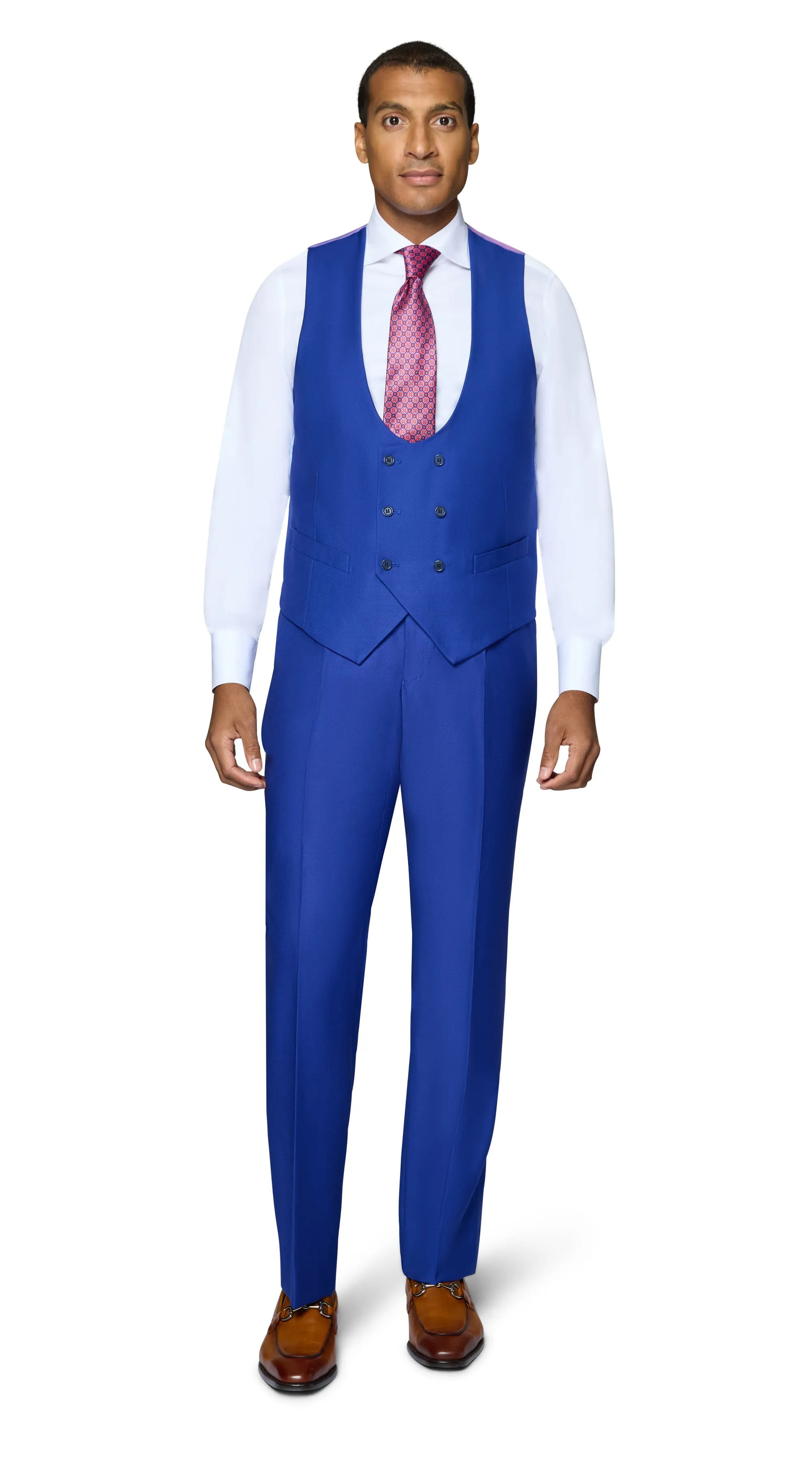 Bergamo Essex Elegant - Faille Wool Solid Suit - French Blue refined tailoring