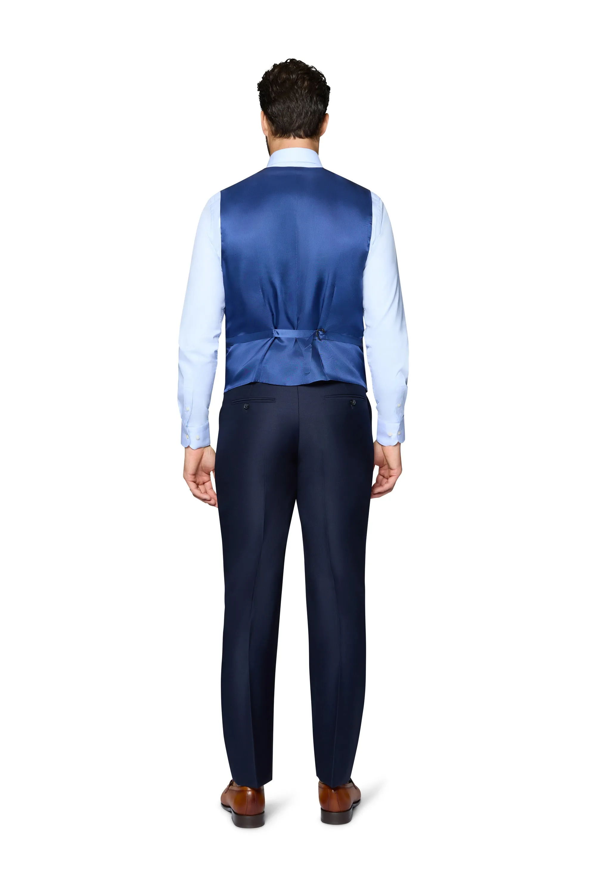 Bergamo Essex Elegant - Faille Wool Solid Suit - Navy photo shoot