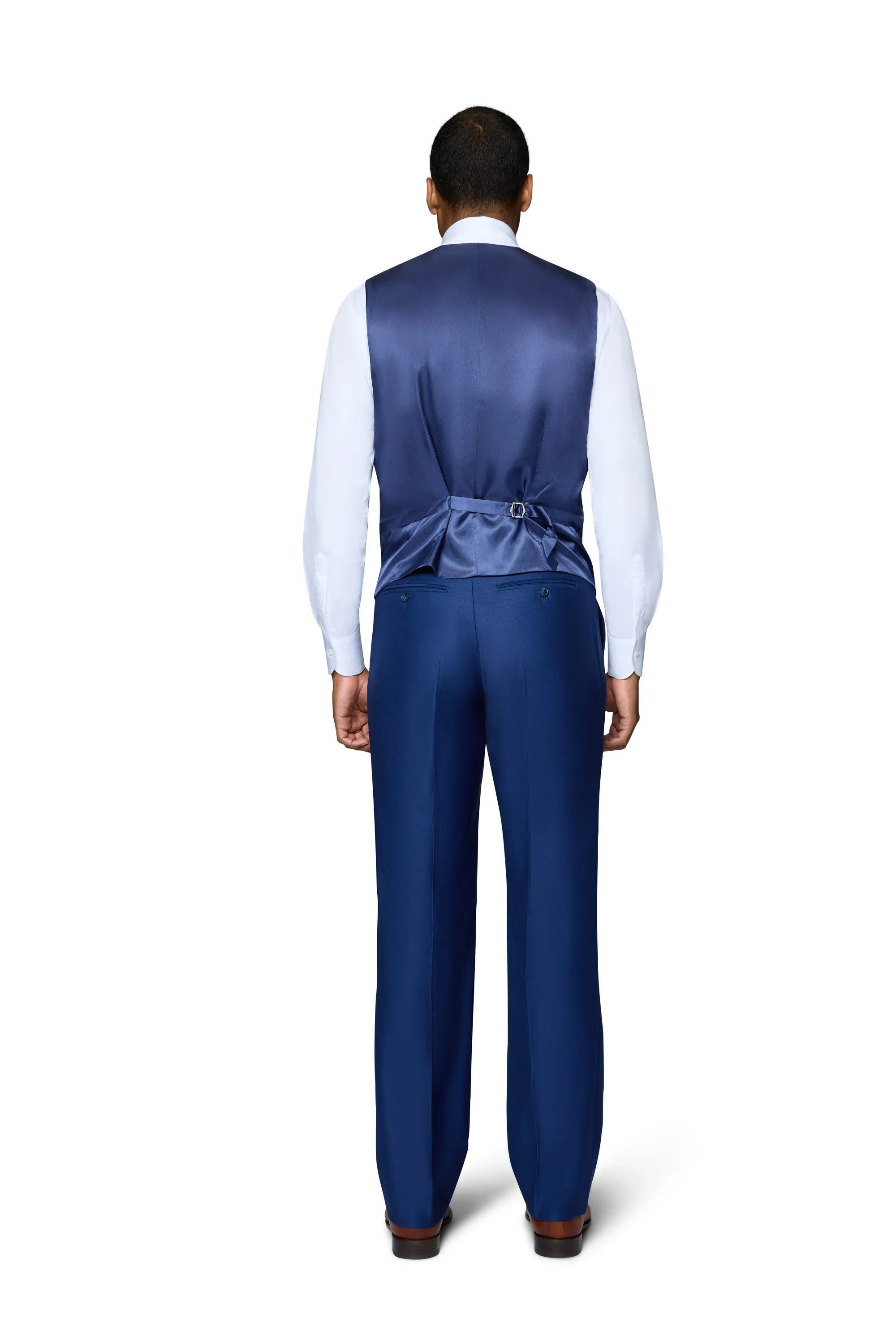 Bergamo Essex Elegant - Faille Wool Solid Suit - New Blue classic suit