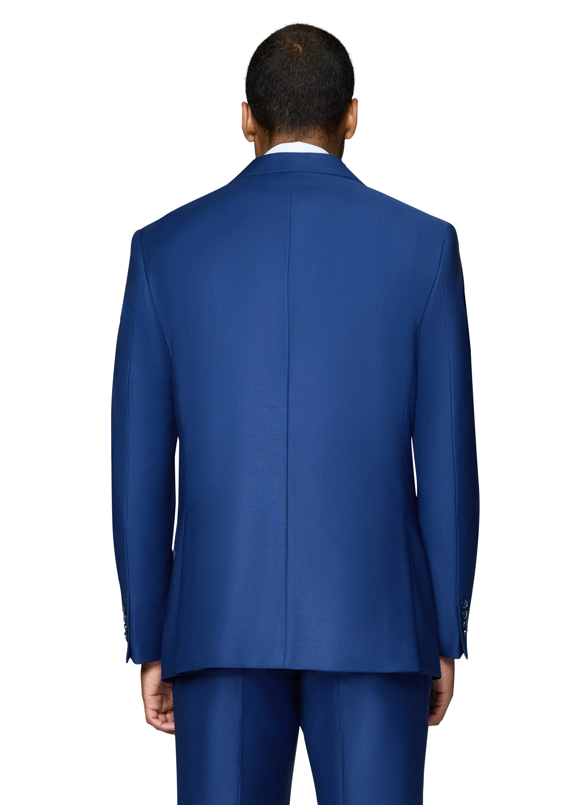 Bergamo Essex Elegant - Faille Wool Solid Suit - New Blue classic wear