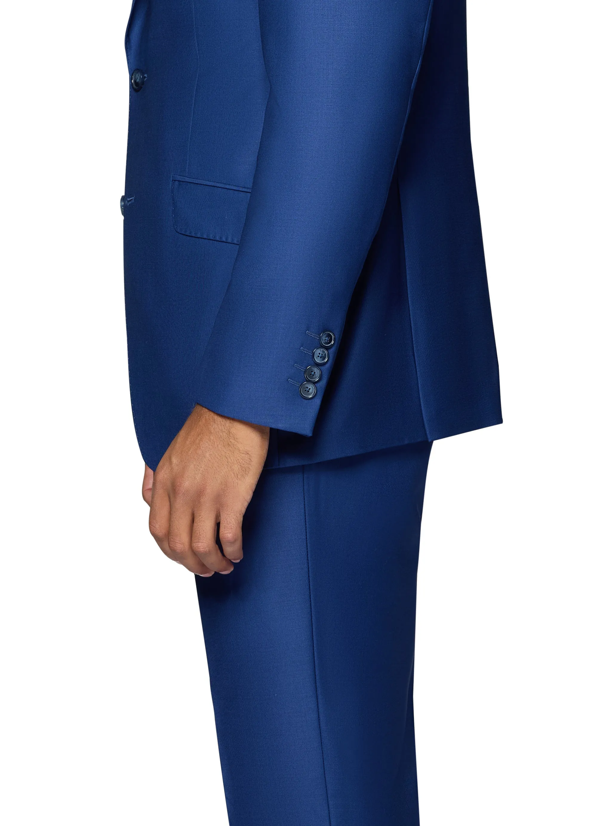 Bergamo Essex Elegant - Faille Wool Solid Suit - New Blue bridal look