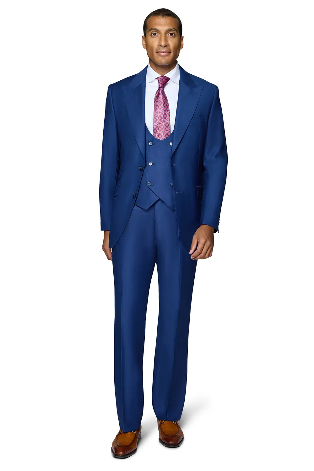 Bergamo Essex Elegant - Faille Wool Solid Suit - New Blue romantic style