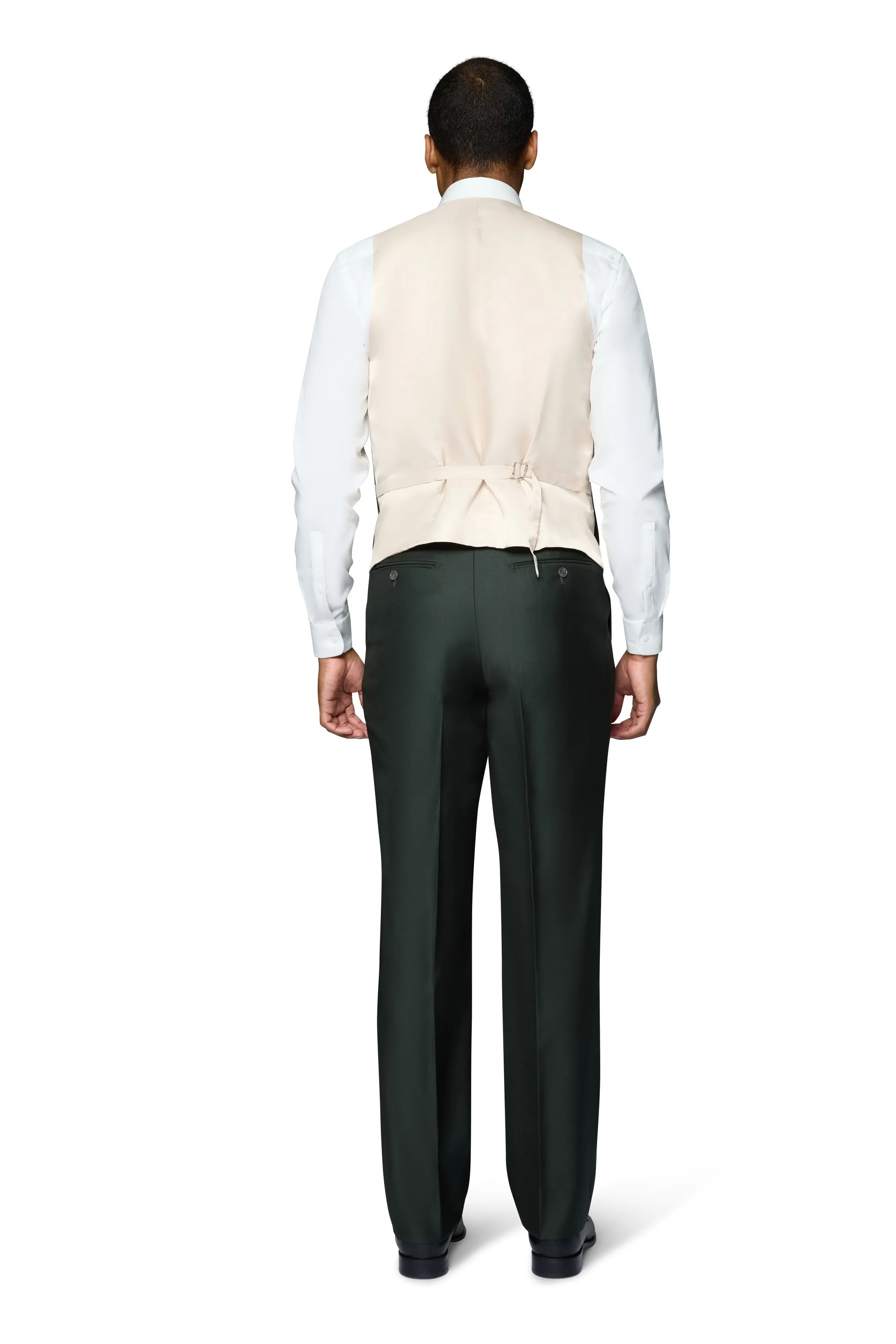 Bergamo Essex Elegant - Faille Wool Solid Suit - Olive photo-ready