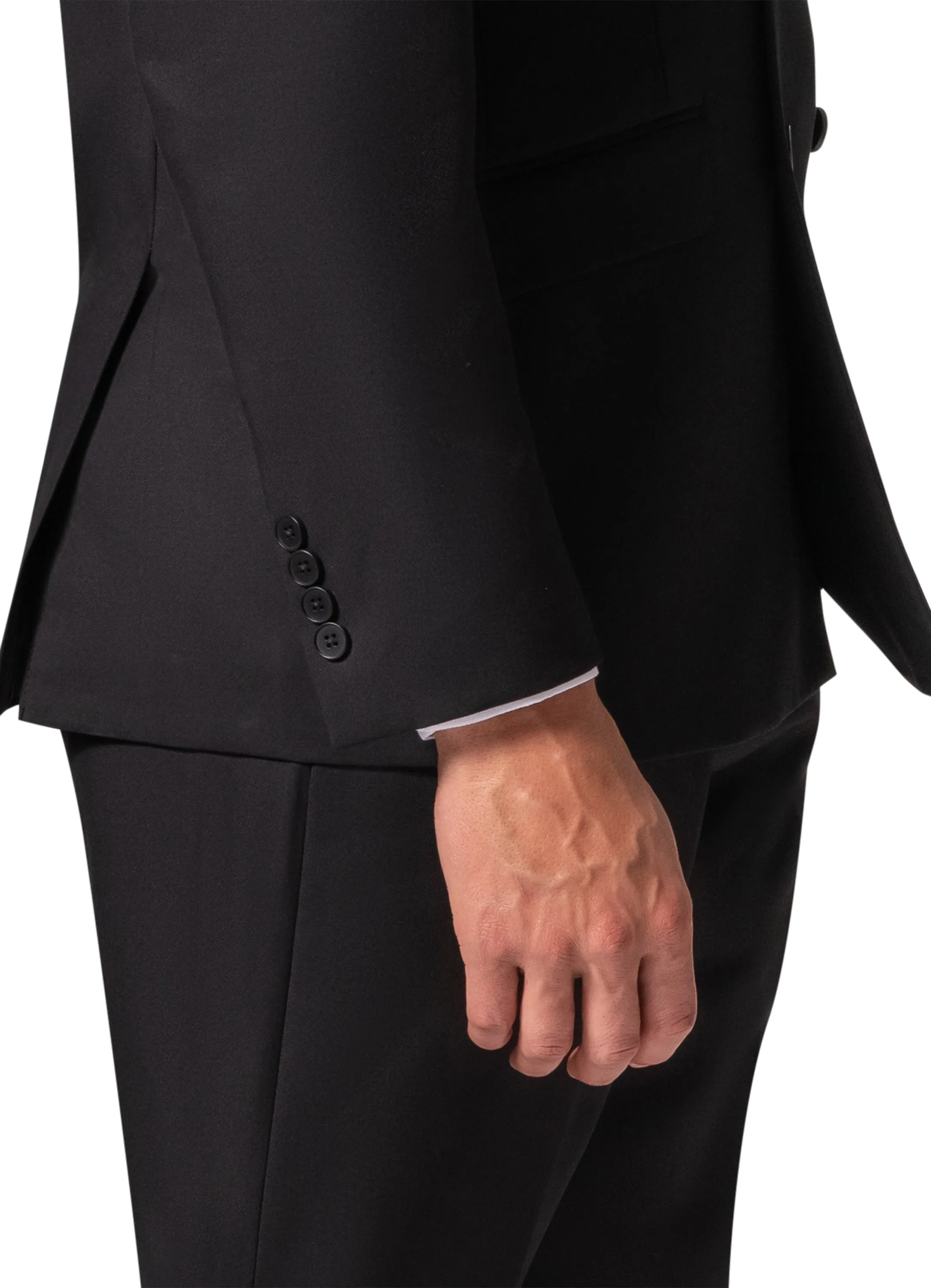 Bergamo Orange A6732 D/B Modern Fit Suit - Black bridal party
