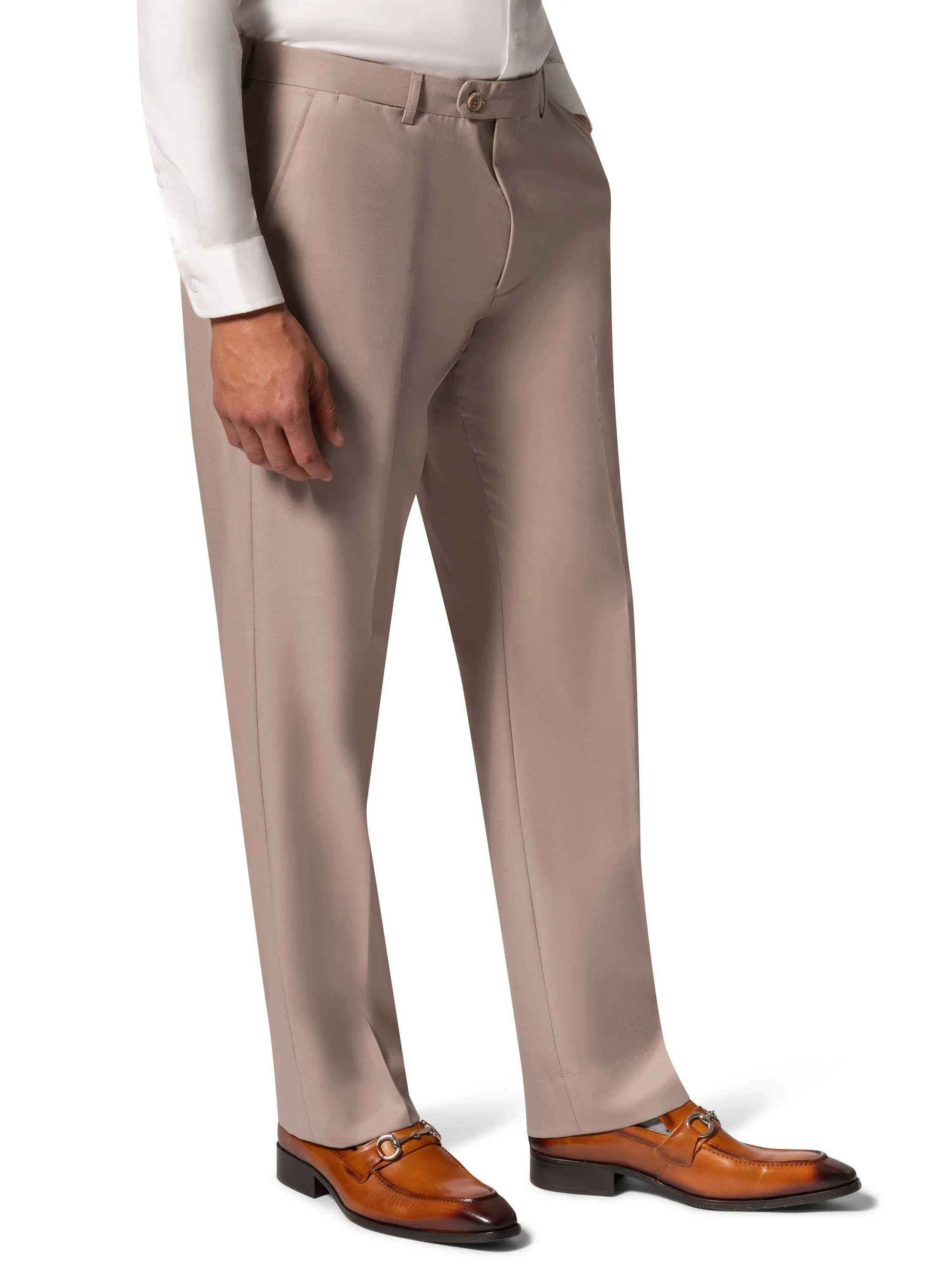Bergamo Orange A6732 D/B Modern Fit Suit - Tan dapper outfit