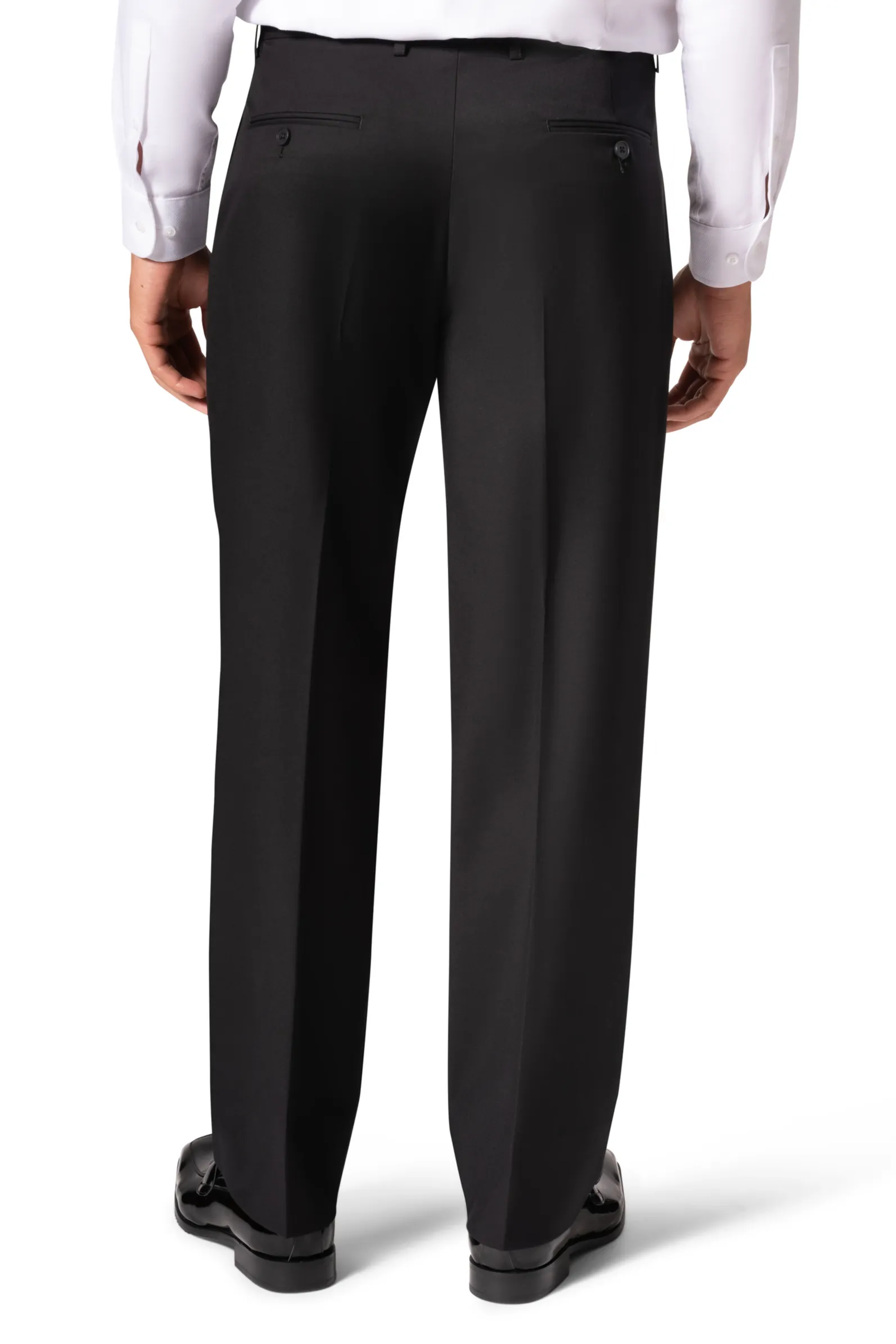Bergamo Orange A6732 D/B Slim Fit Suit - Black tailored look