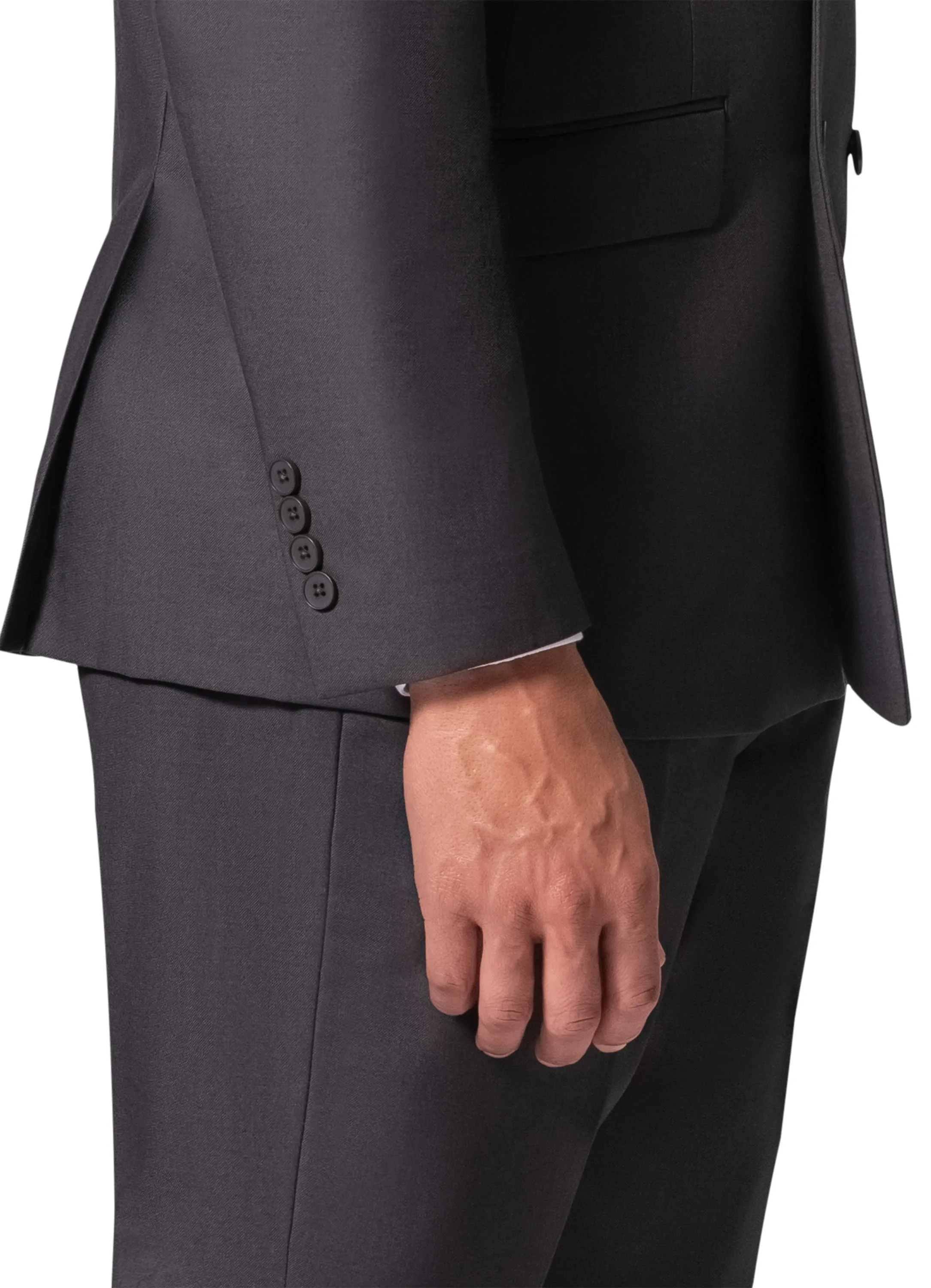 Bergamo Orange A6732 D/B Slim Fit Suit - Charcoal luxury collection