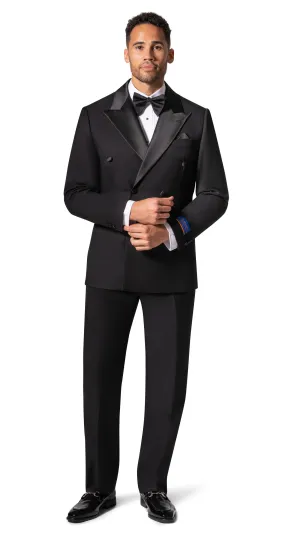 Bergamo Orange A6732 D/B Tuxedo Modern Fit - Black gathering style