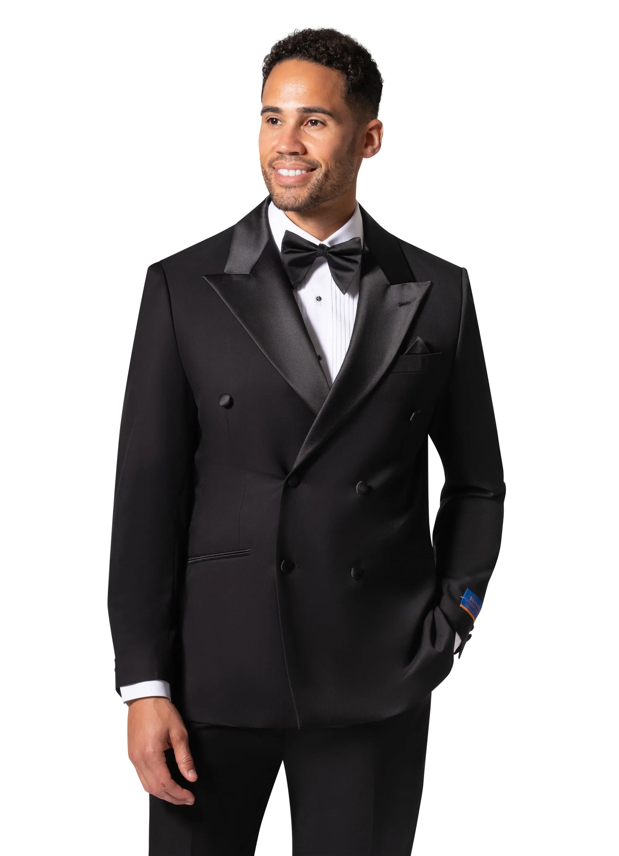 Bergamo Orange A6732 D/B Tuxedo Modern Fit - Black red carpet