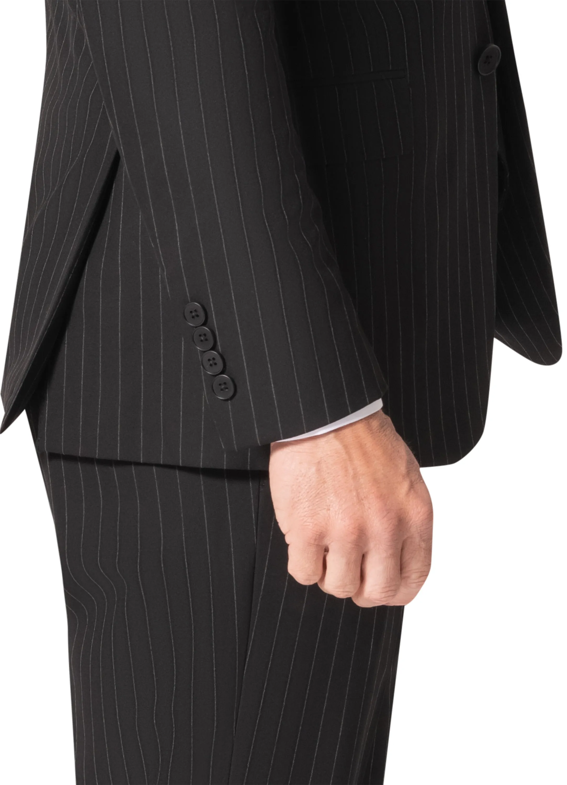Bergamo Orange BP04K-E32 3PC Slim Suit - Black seasonal trend