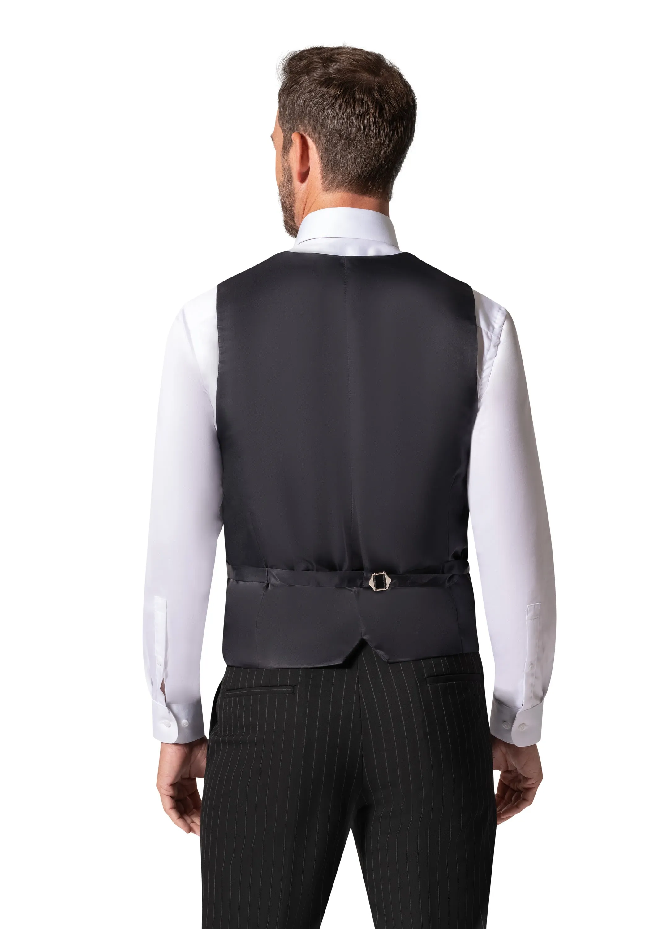 Bergamo Orange BP04K-E32 3PC Slim Suit - Black formal event