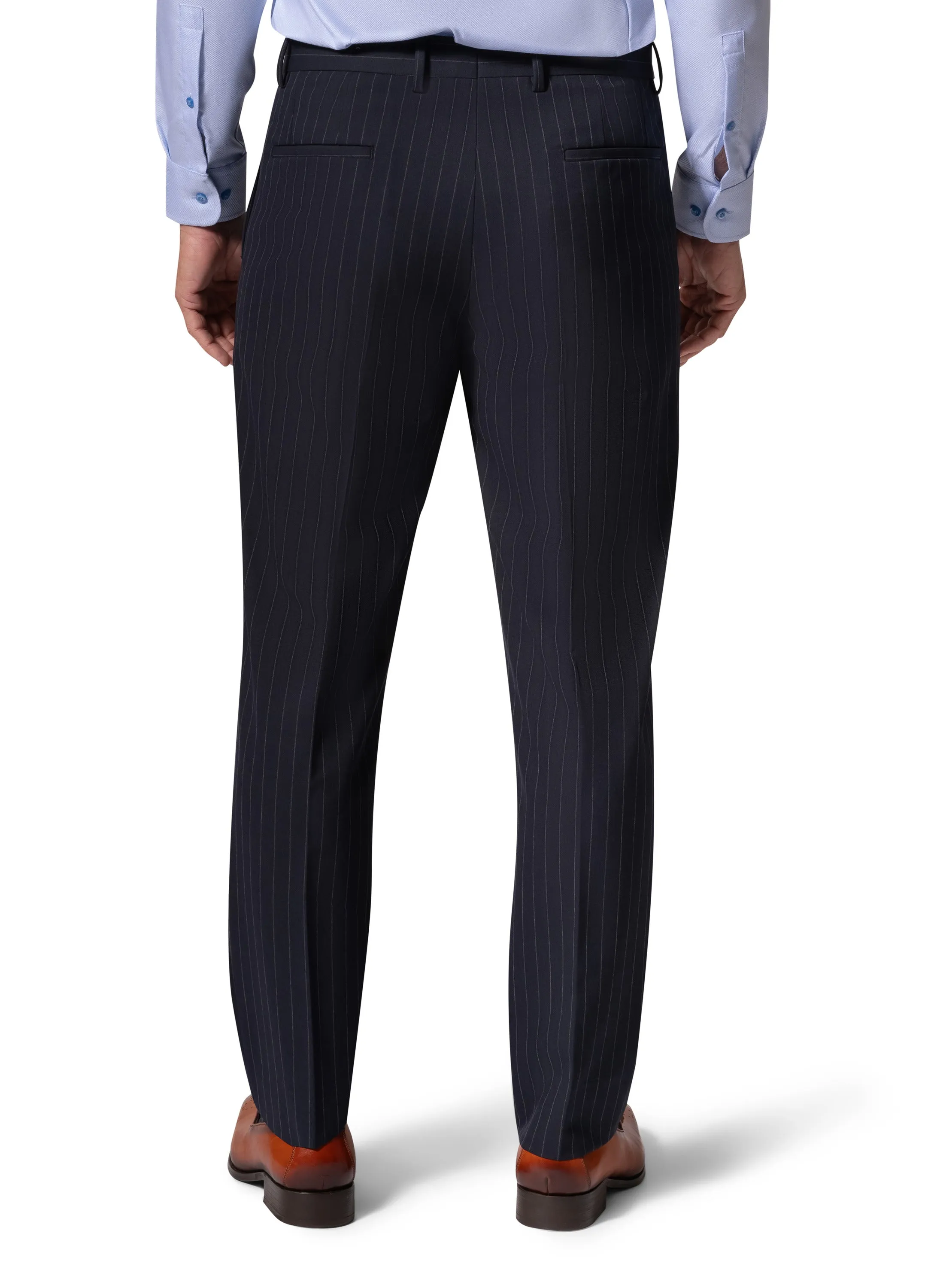 Bergamo Orange BP04K-E32 3PC Slim Suit - Navy elegant outfit