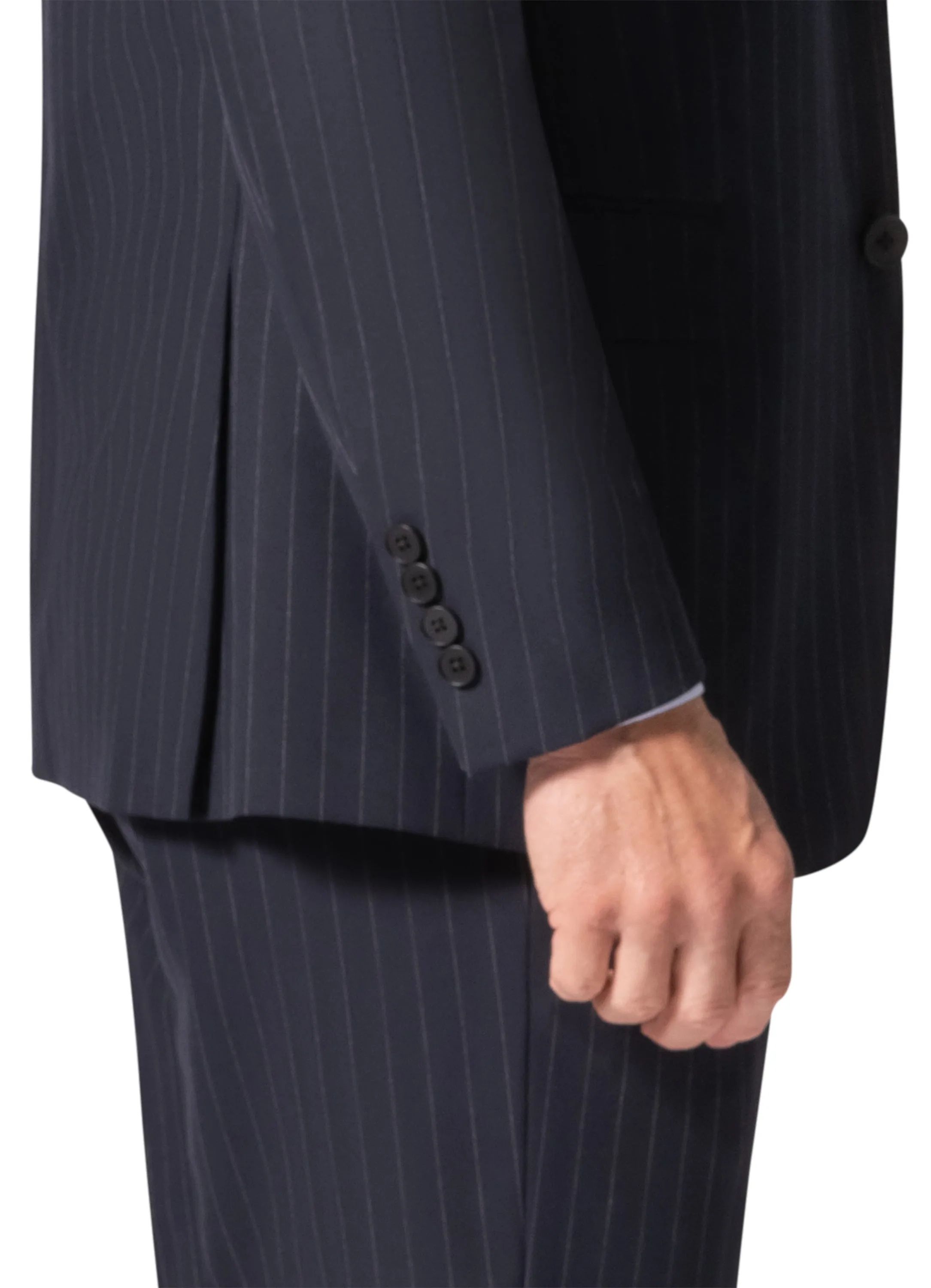 Bergamo Orange BP04K-E32 3PC Slim Suit - Navy stylish suit