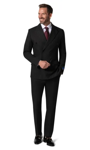 Bergamo Orange BP04K-E32 D/B Slim Suit - Black premium tailoring