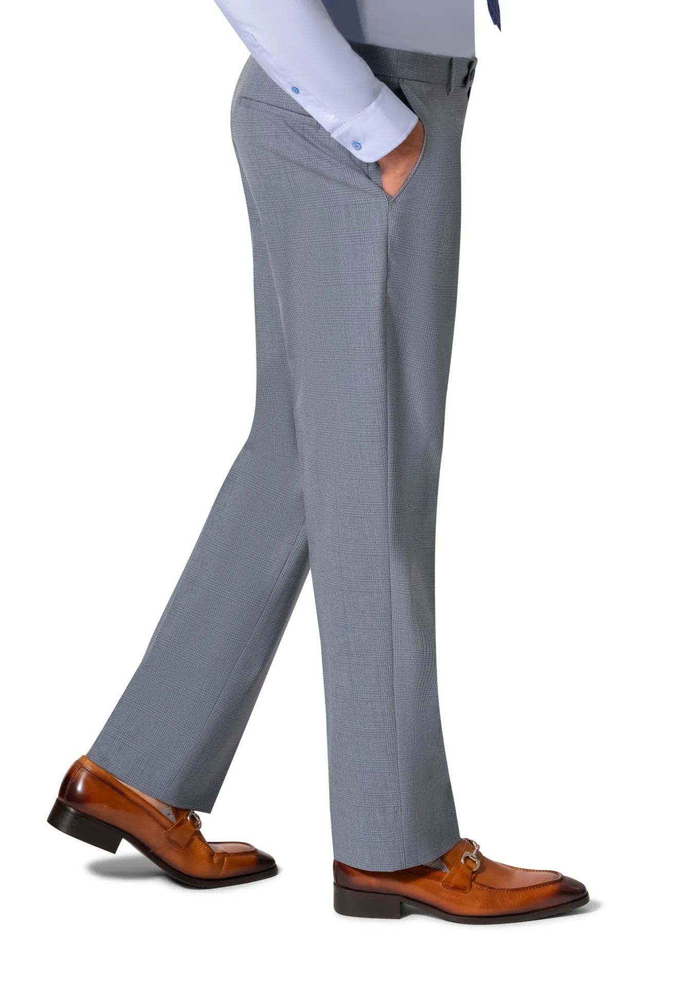 Bergamo Orange BP04KE-07 3PC Notch Modern Suit - Blue sophisticated outfit