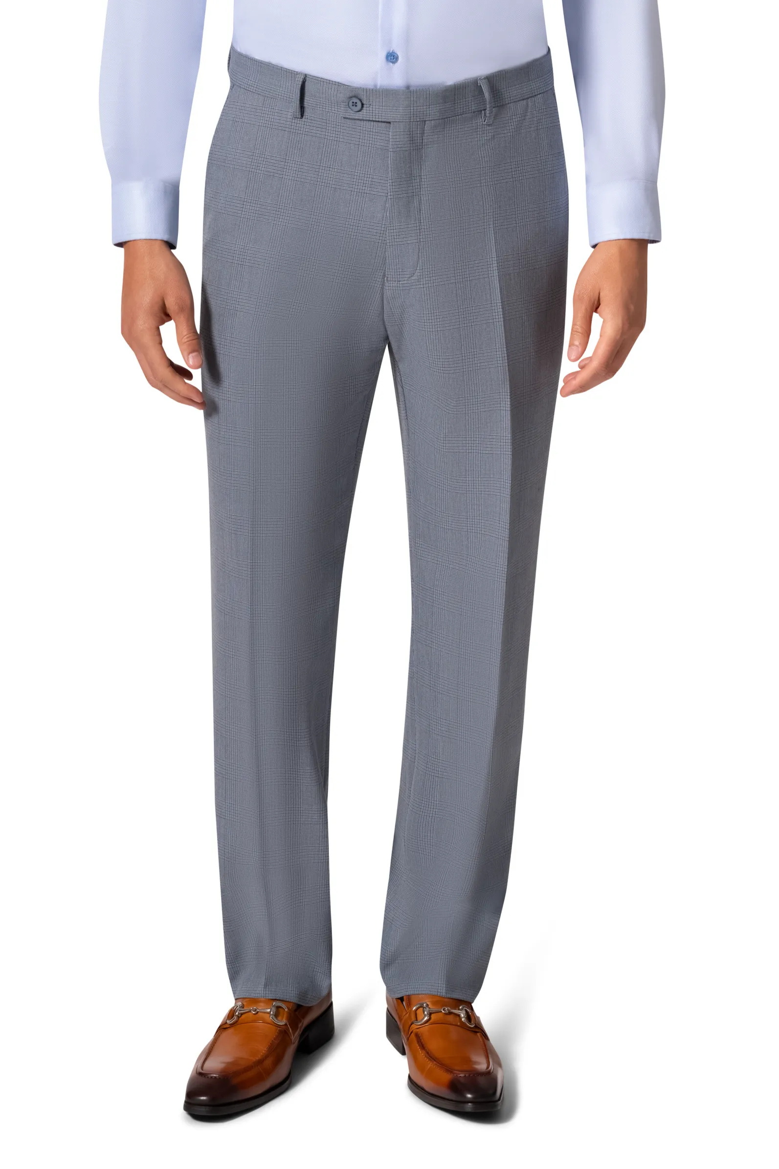 Bergamo Orange BP04KE-07 3PC Notch Modern Suit - Blue high-end fashion