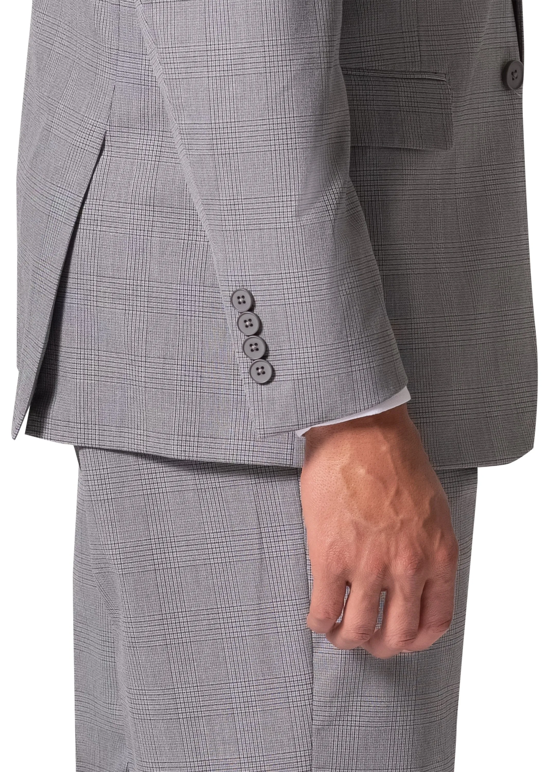 Bergamo Orange BP04KE-07 3PC Notch Modern Suit - Grey event wear