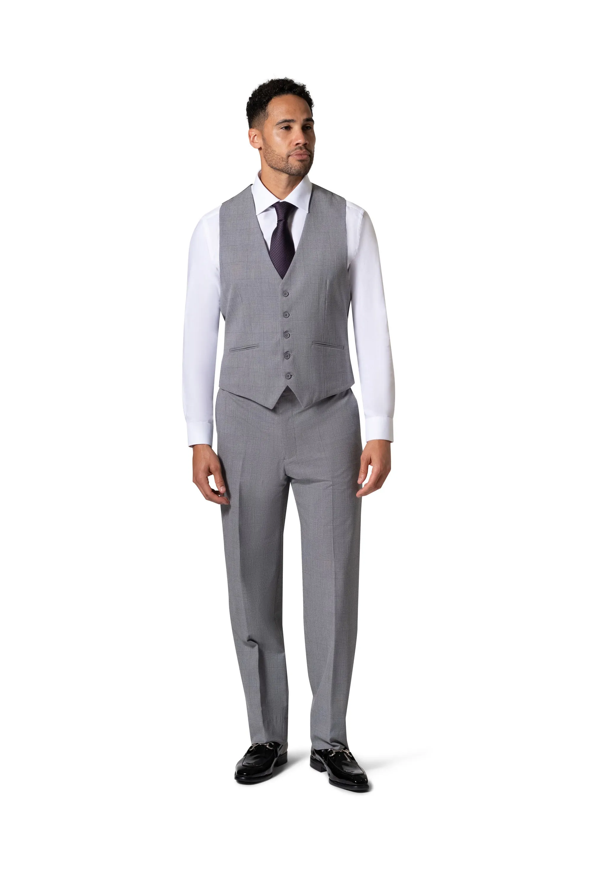 Bergamo Orange BP04KE-07 3PC Notch Modern Suit - Grey festive fashion